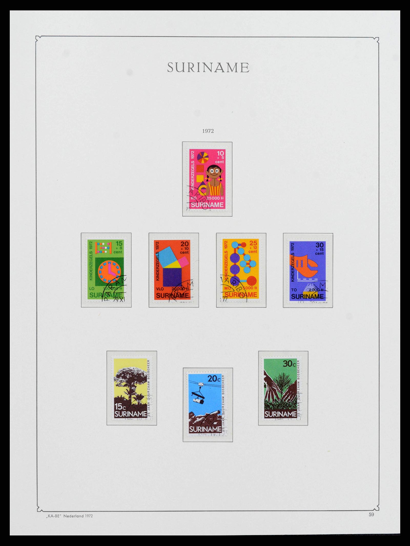38465 0058 - Postzegelverzameling 38465 Suriname 1873-1975.