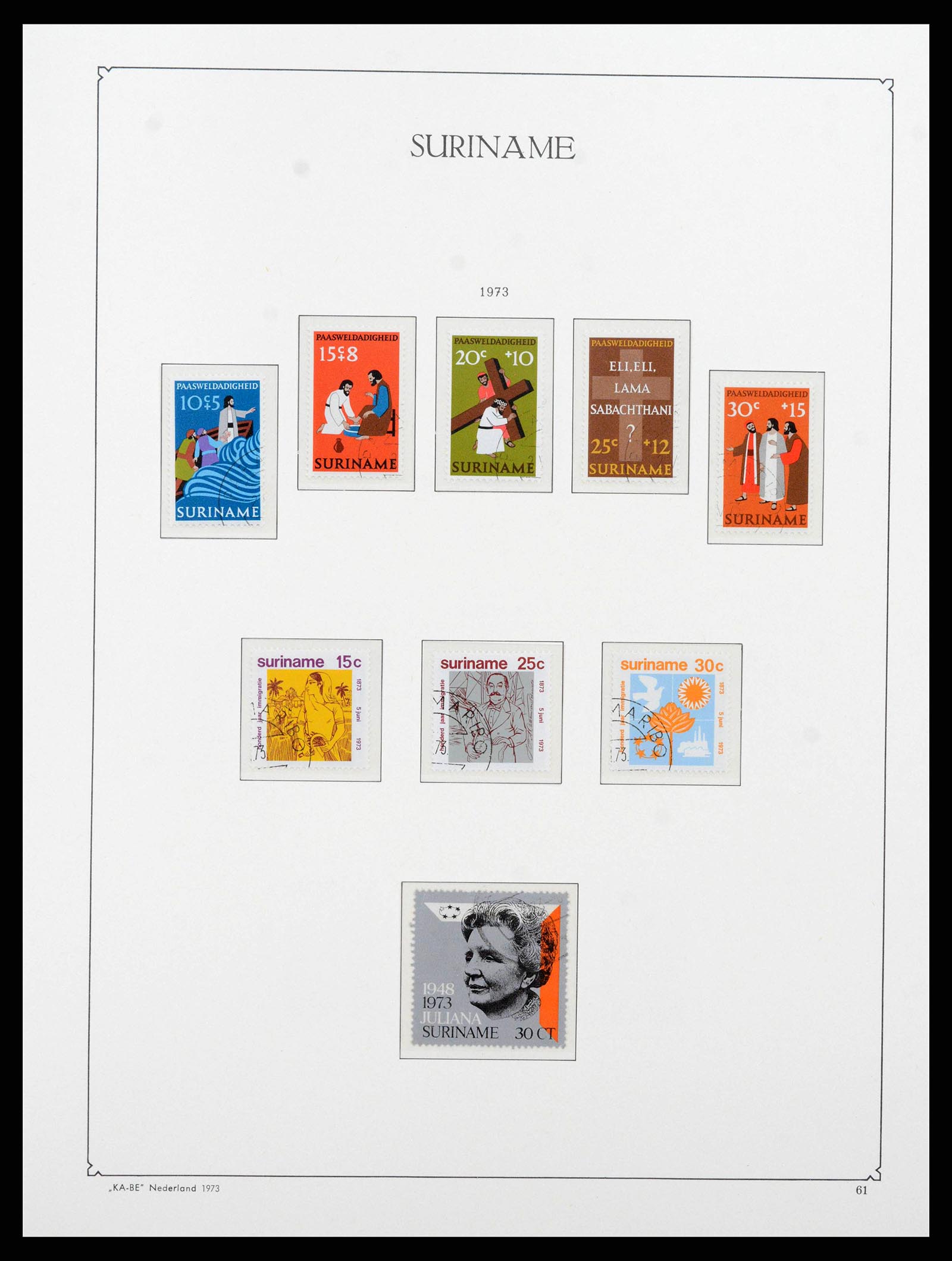 38465 0060 - Postzegelverzameling 38465 Suriname 1873-1975.