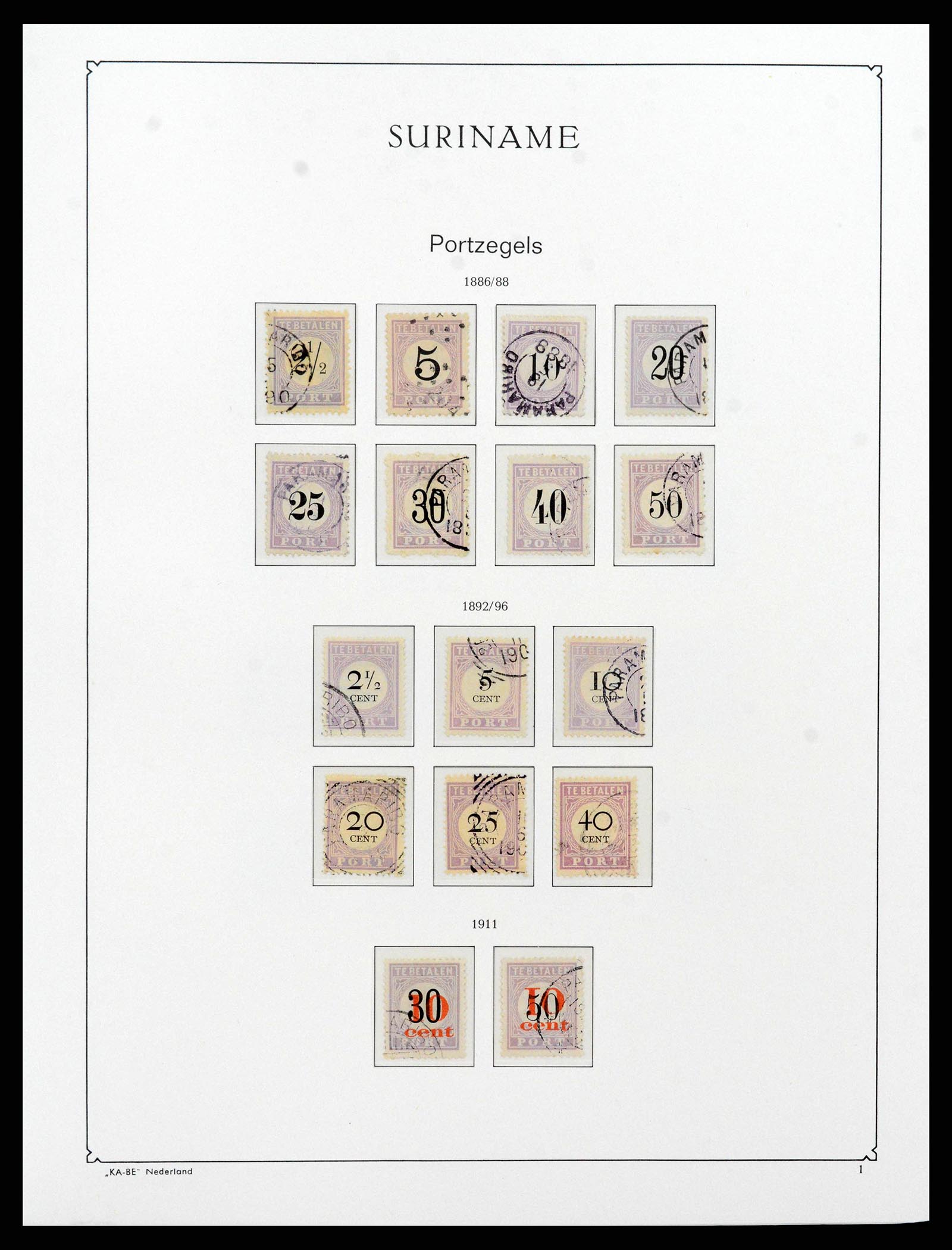 38465 0074 - Postzegelverzameling 38465 Suriname 1873-1975.