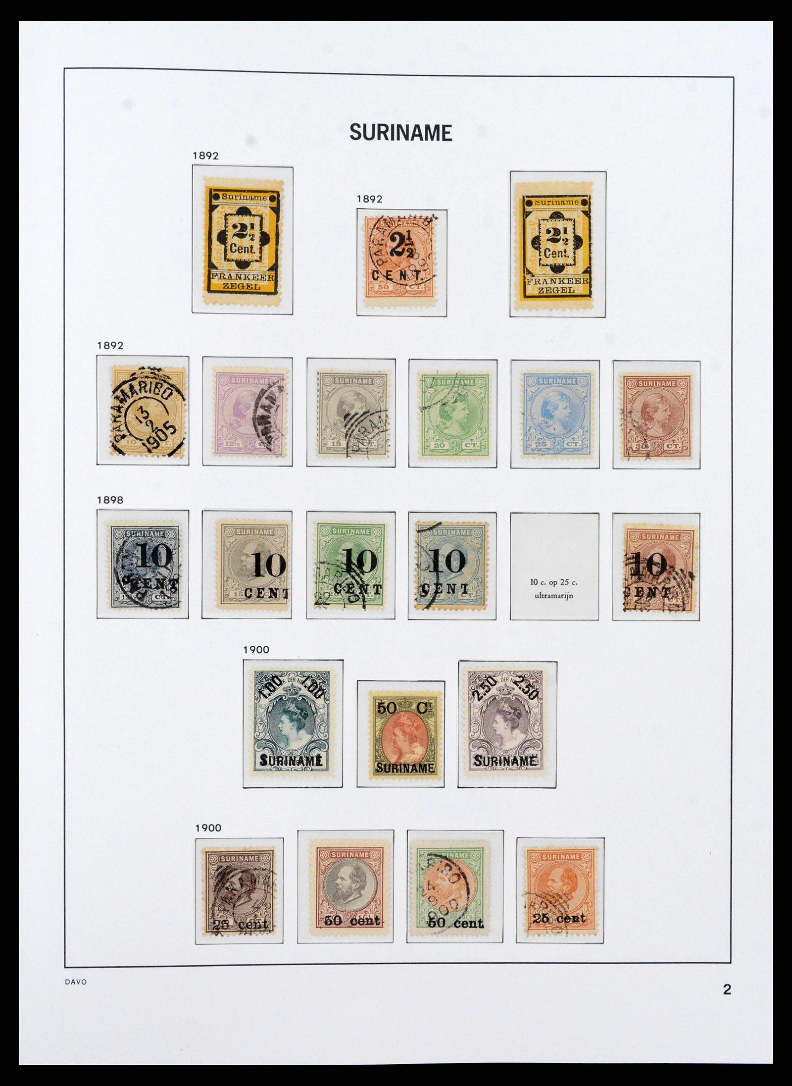 38466 0002 - Postzegelverzameling 38466 Suriname 1873-1975.