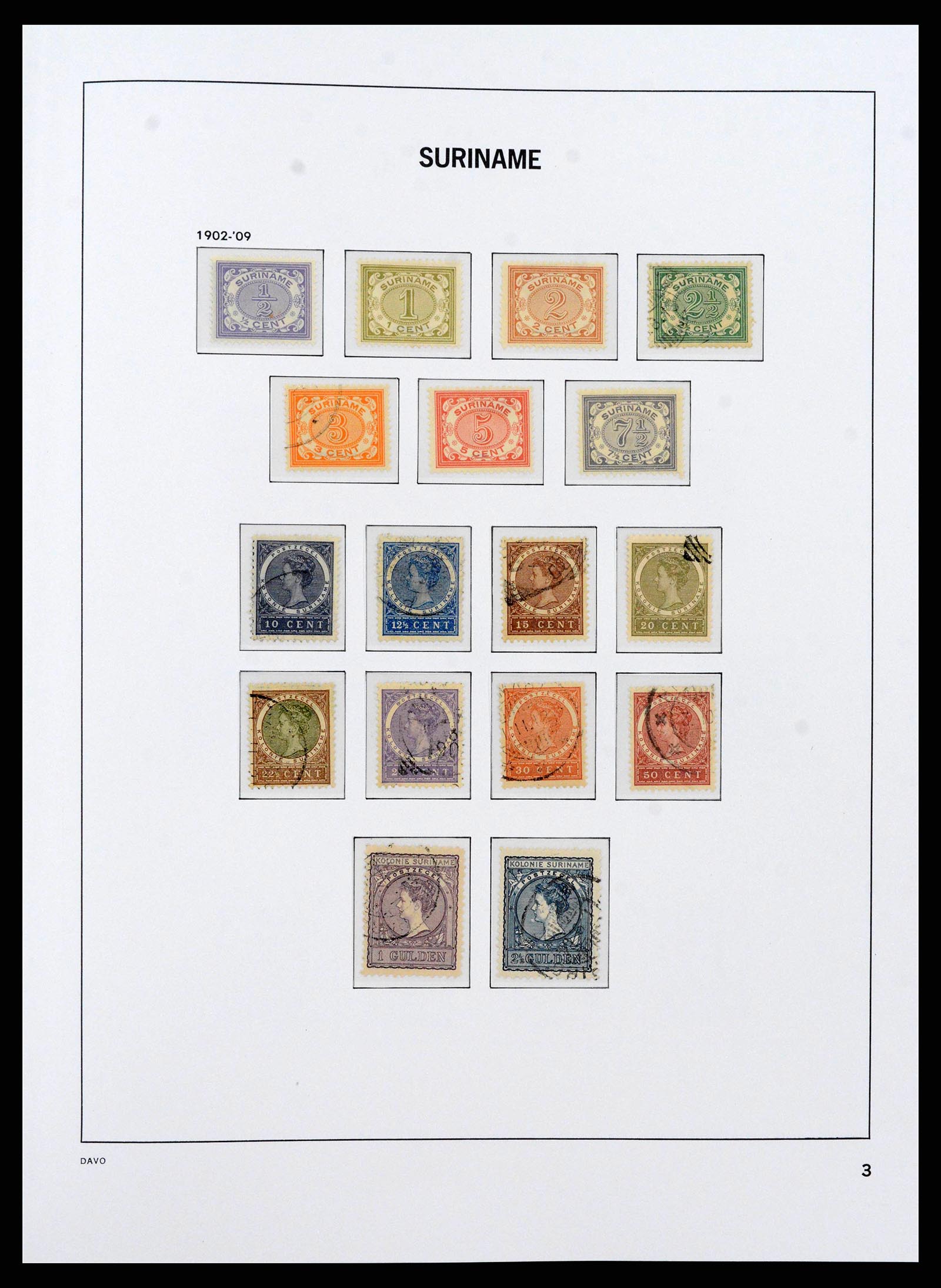38466 0003 - Postzegelverzameling 38466 Suriname 1873-1975.