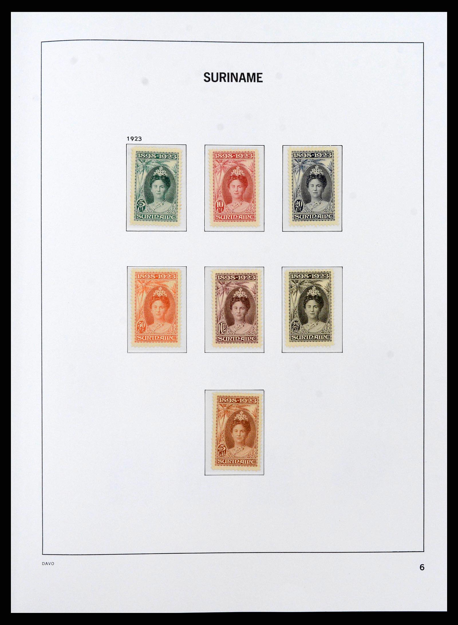 38466 0006 - Postzegelverzameling 38466 Suriname 1873-1975.