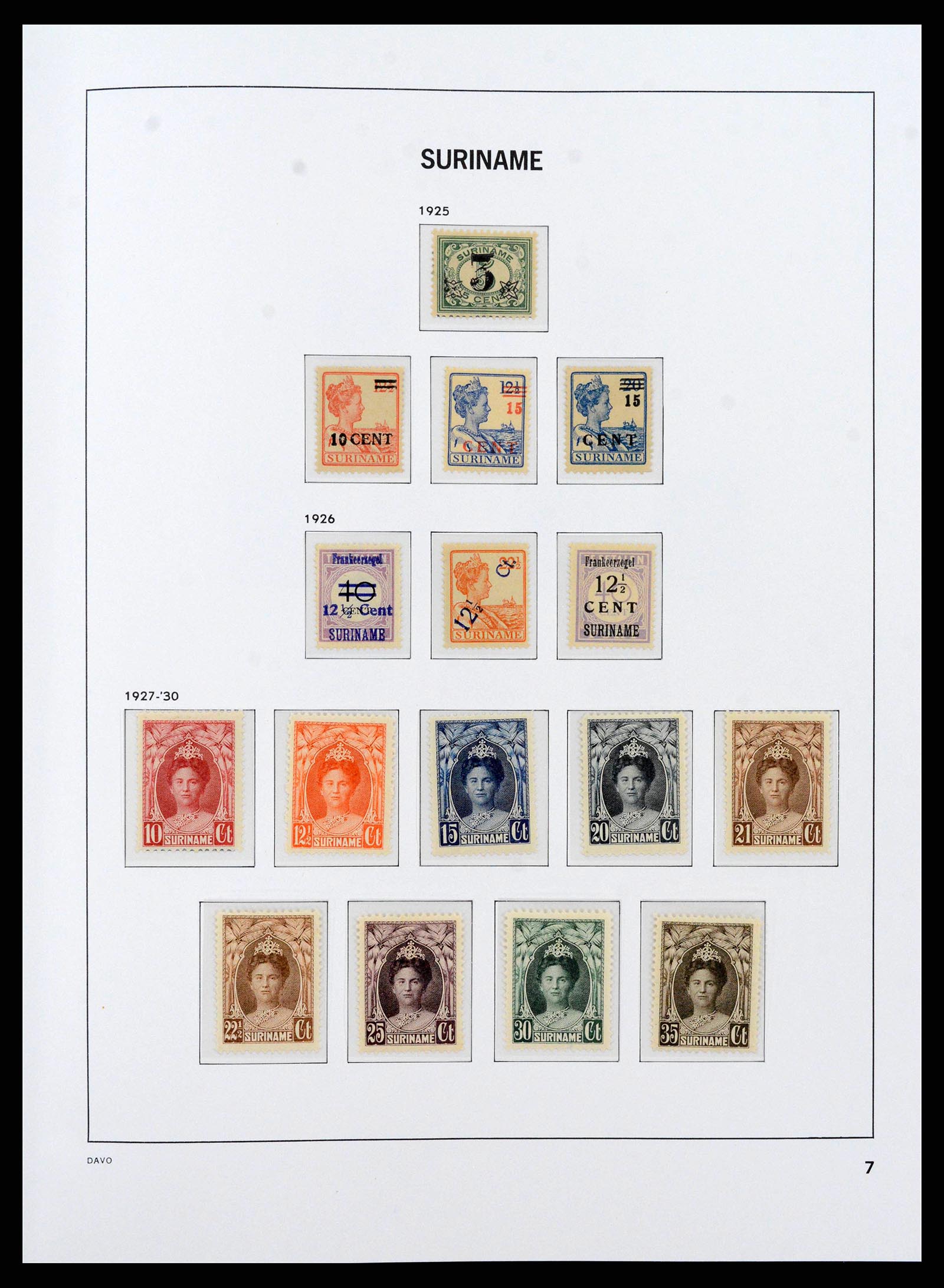 38466 0007 - Postzegelverzameling 38466 Suriname 1873-1975.