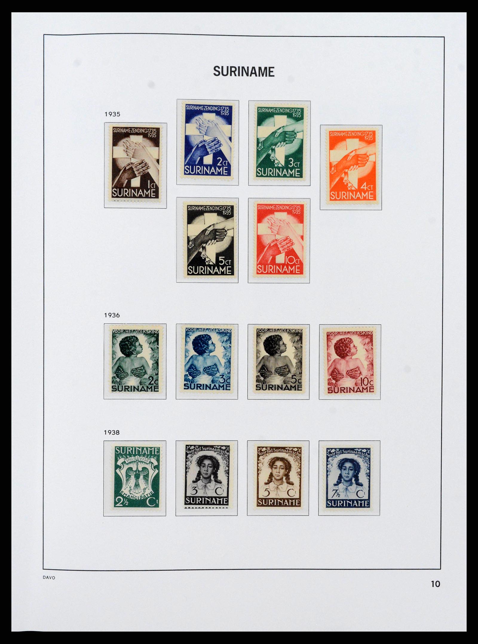 38466 0010 - Stamp collection 38466 Suriname 1873-1975.
