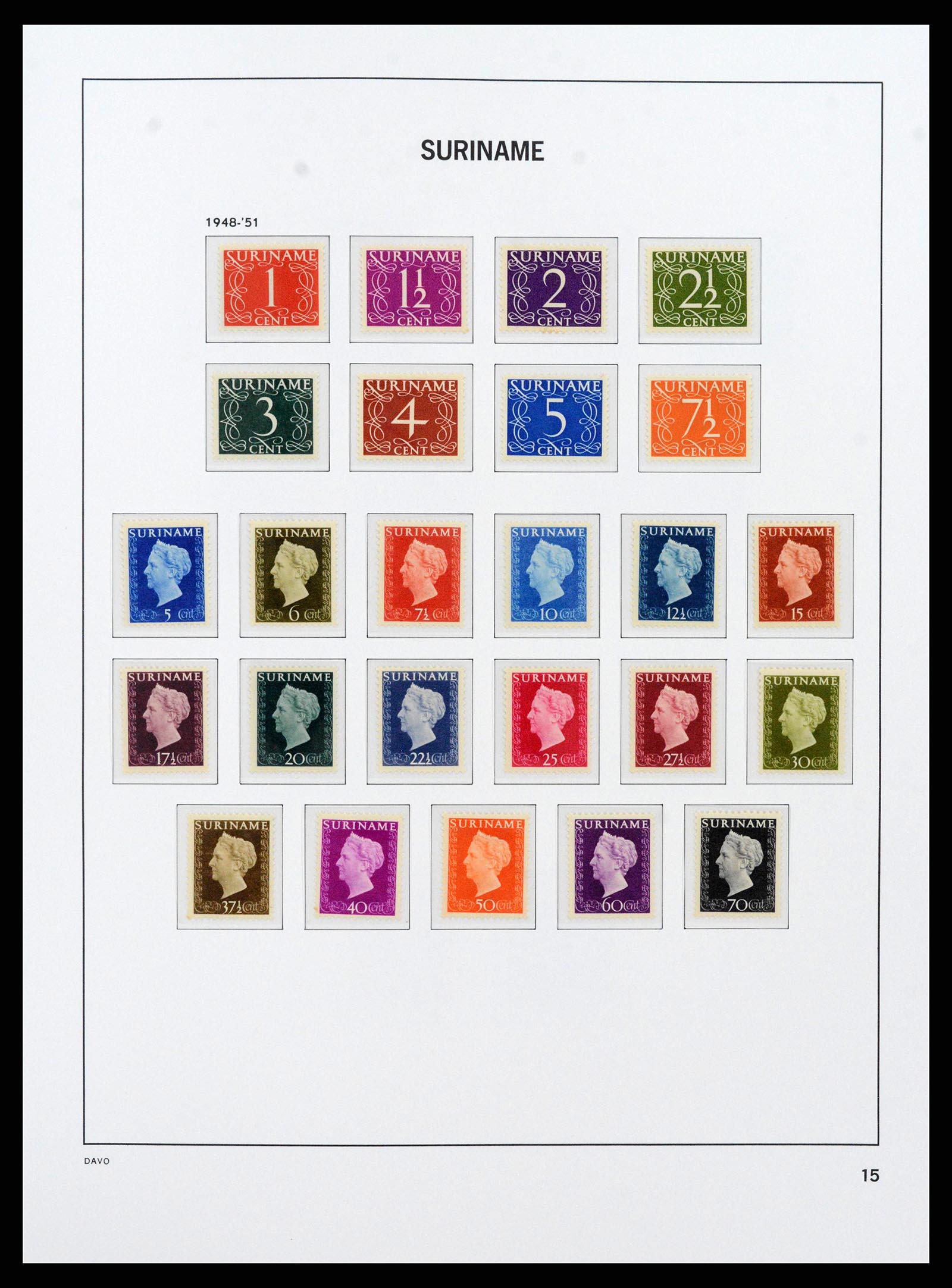 38466 0016 - Postzegelverzameling 38466 Suriname 1873-1975.