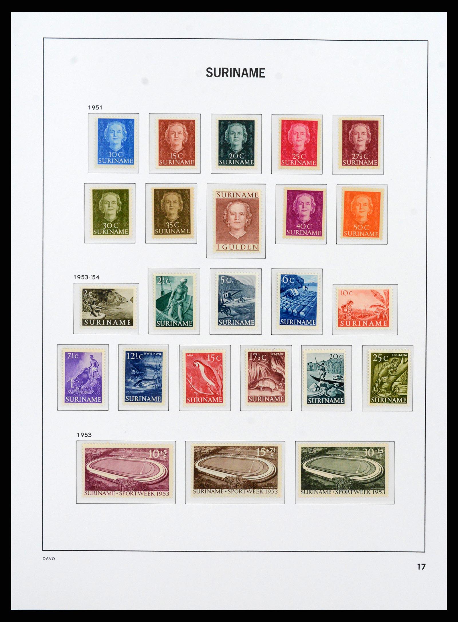 38466 0018 - Postzegelverzameling 38466 Suriname 1873-1975.