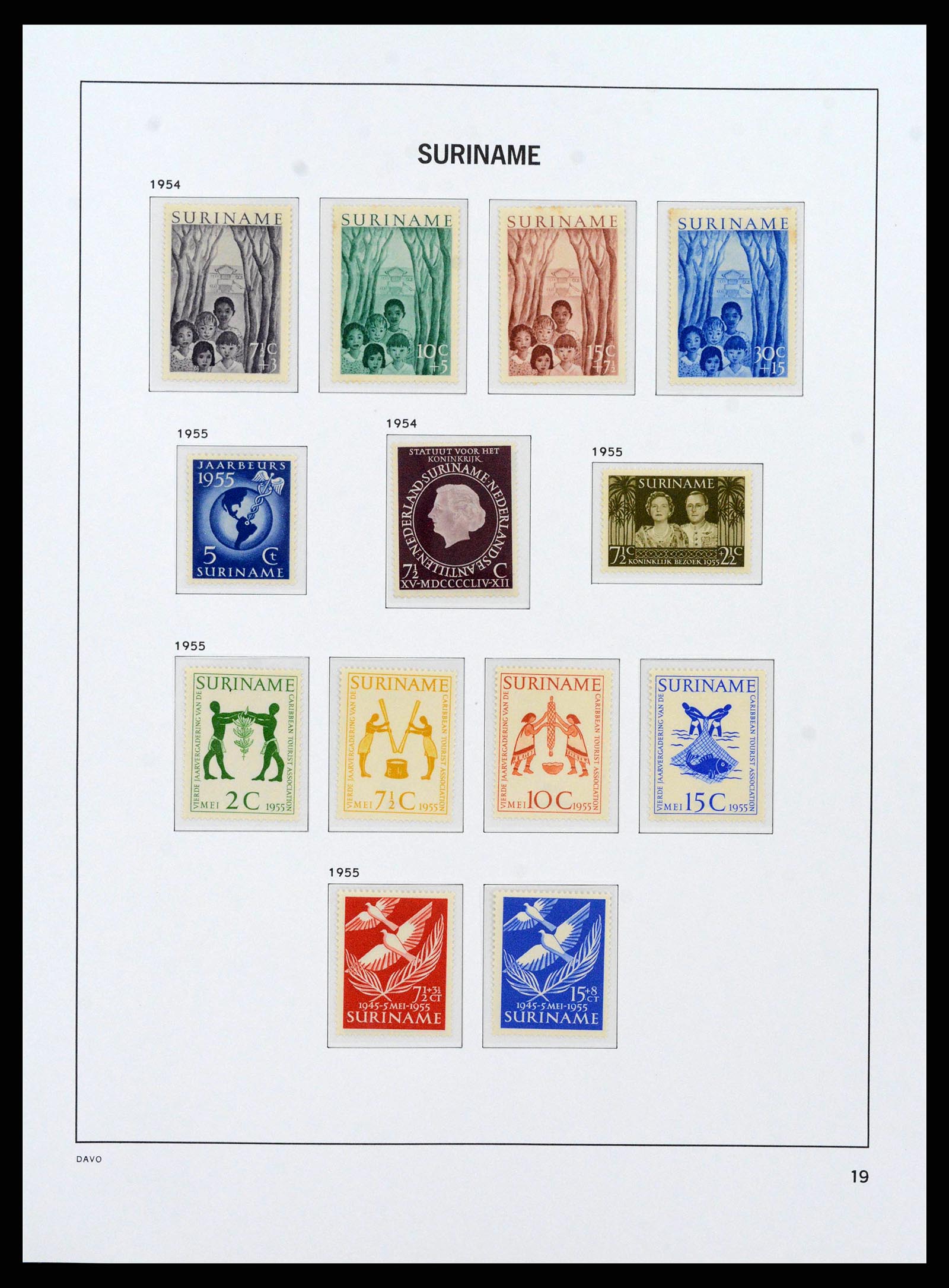 38466 0020 - Postzegelverzameling 38466 Suriname 1873-1975.