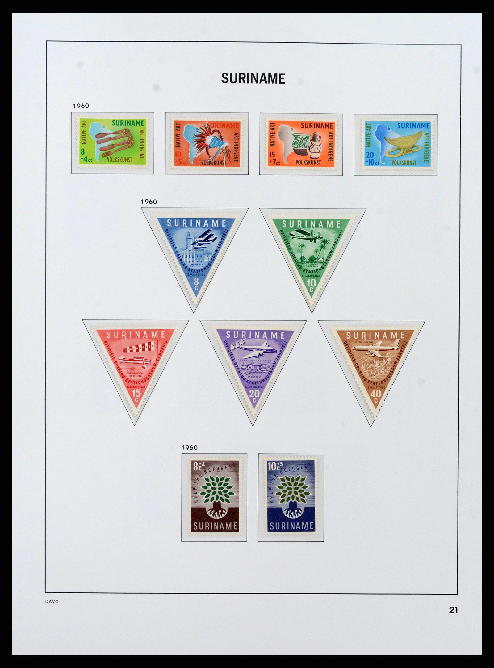 38466 0022 - Postzegelverzameling 38466 Suriname 1873-1975.