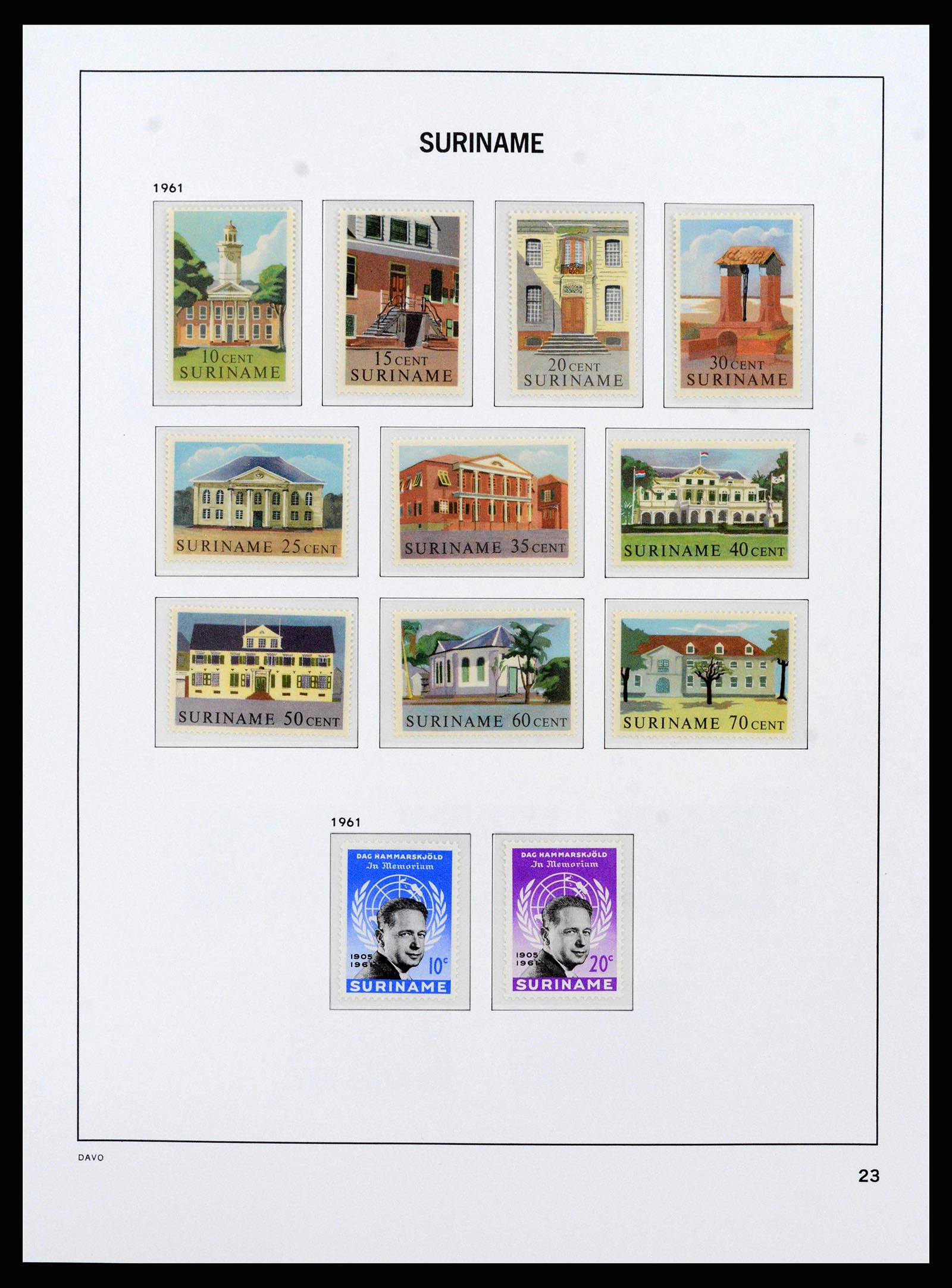 38466 0024 - Postzegelverzameling 38466 Suriname 1873-1975.