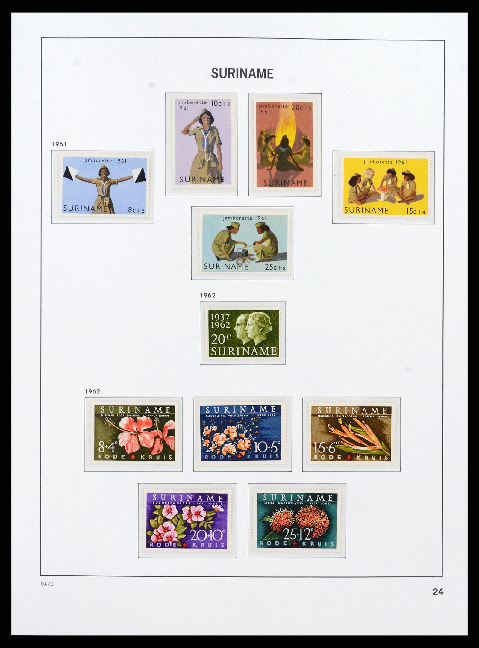 38466 0025 - Postzegelverzameling 38466 Suriname 1873-1975.