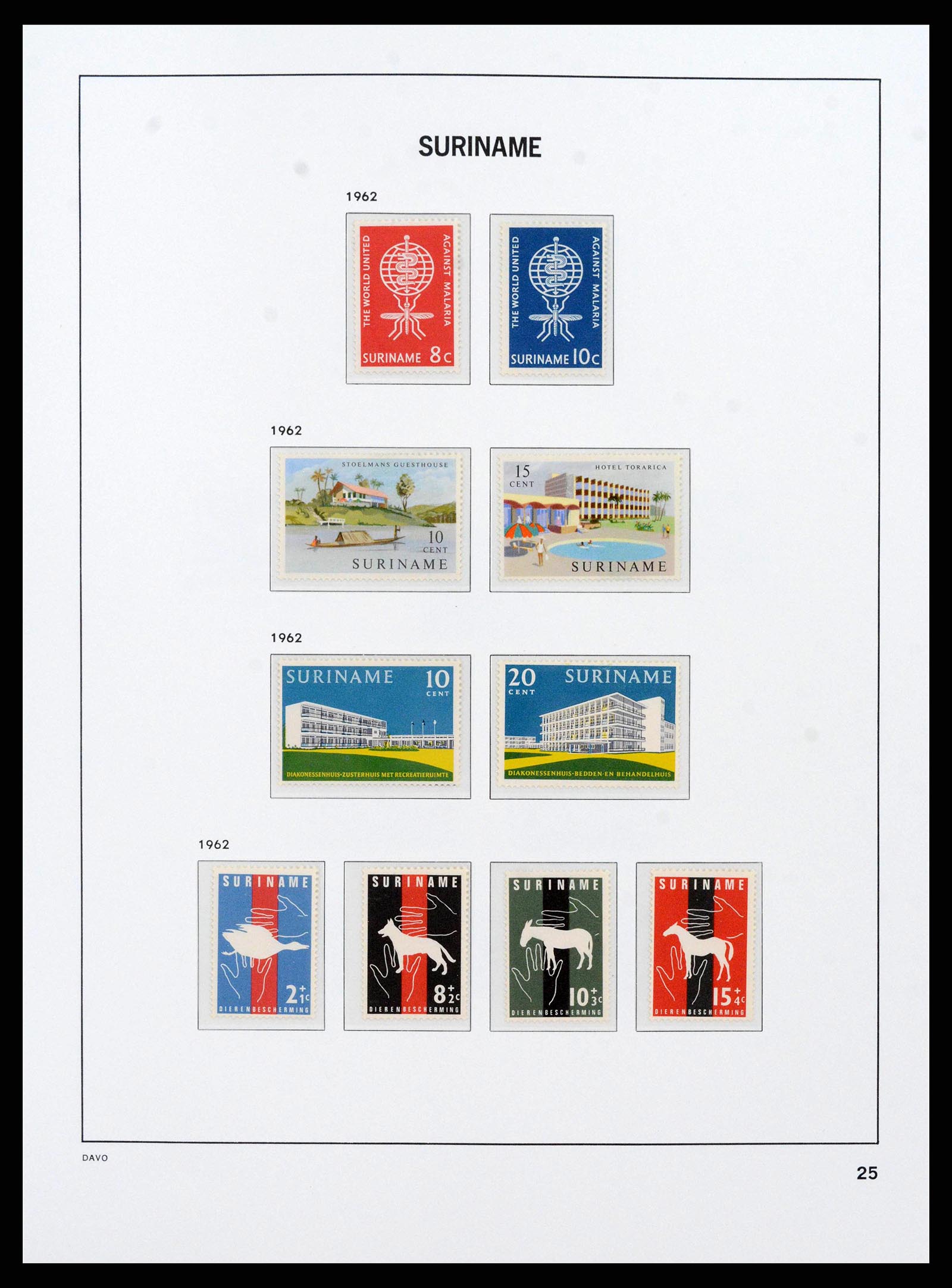38466 0026 - Postzegelverzameling 38466 Suriname 1873-1975.