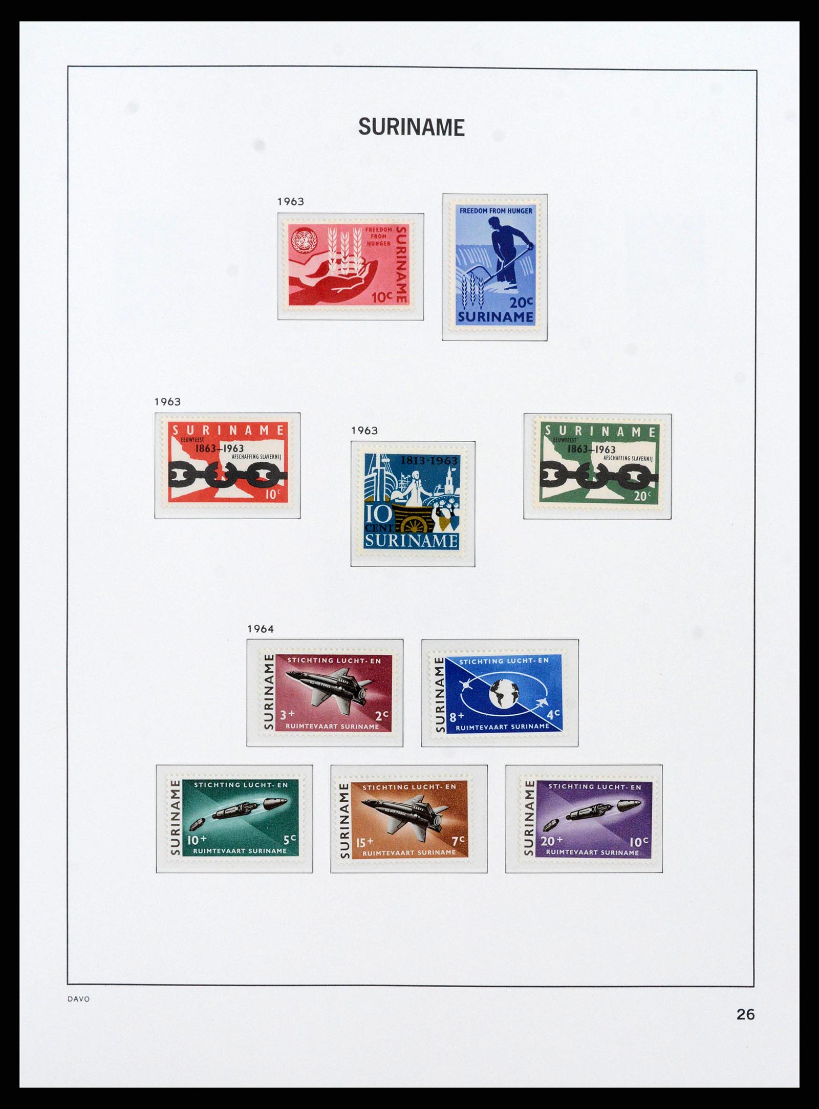 38466 0027 - Postzegelverzameling 38466 Suriname 1873-1975.