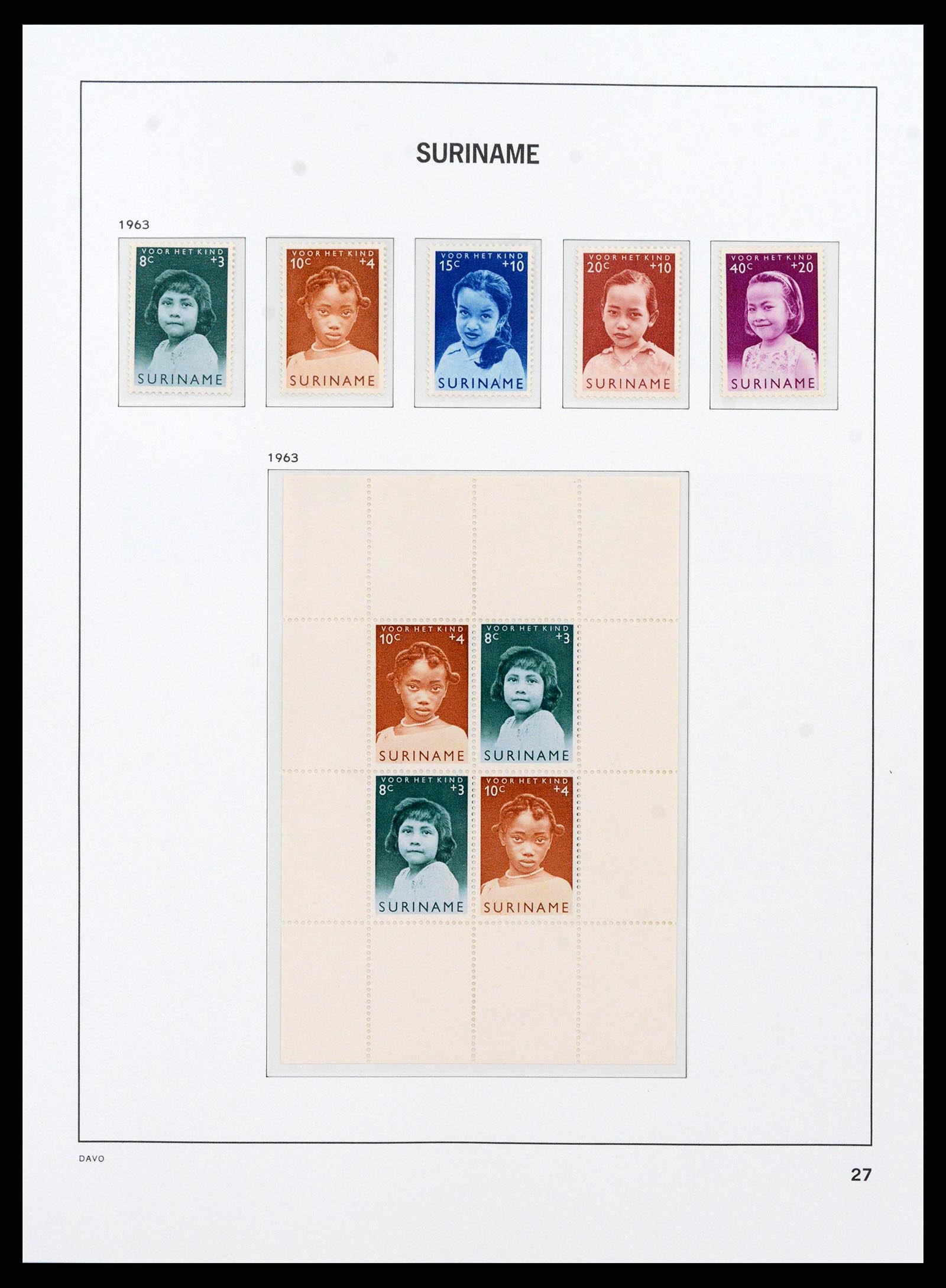 38466 0028 - Postzegelverzameling 38466 Suriname 1873-1975.