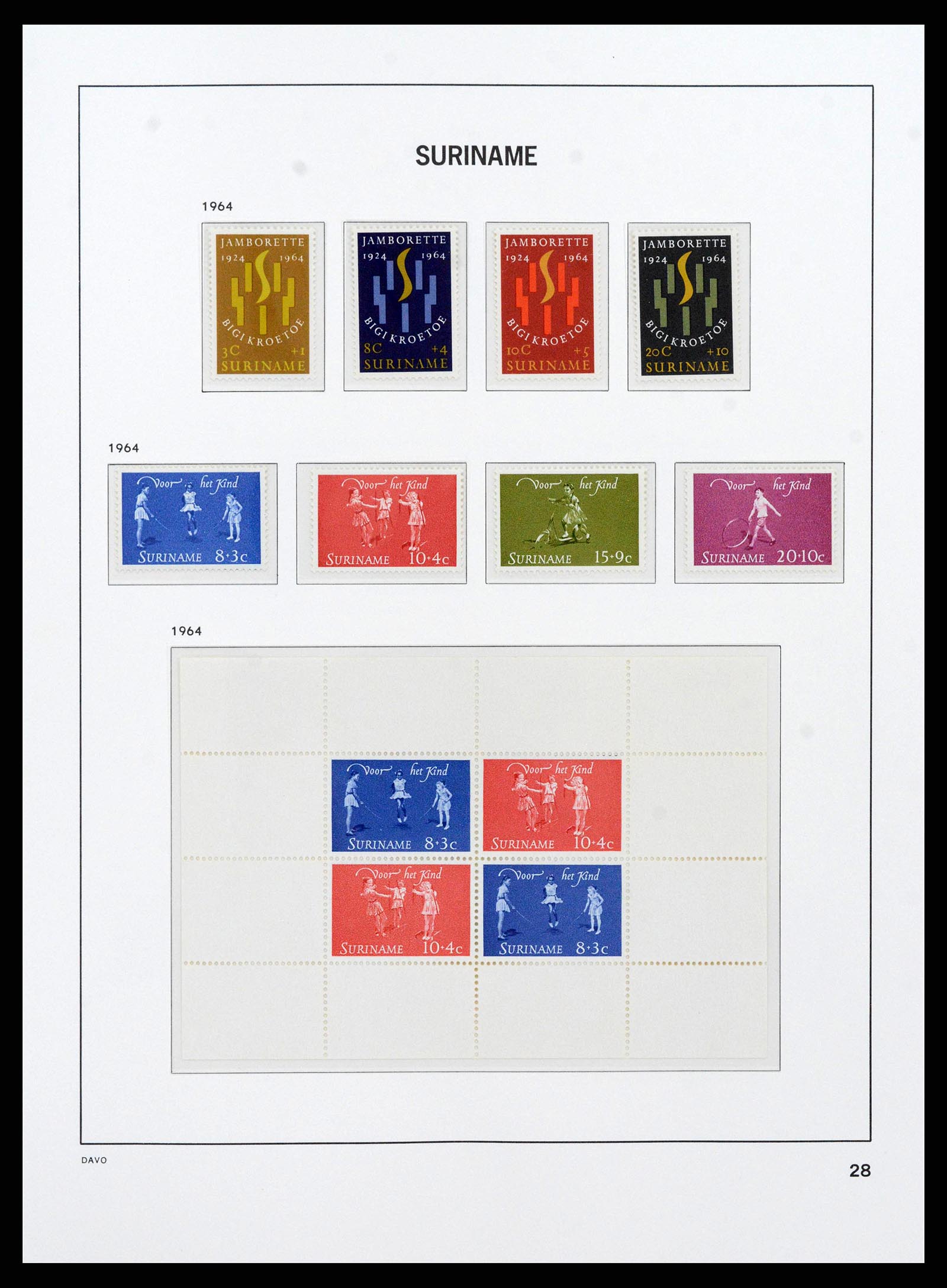38466 0029 - Postzegelverzameling 38466 Suriname 1873-1975.