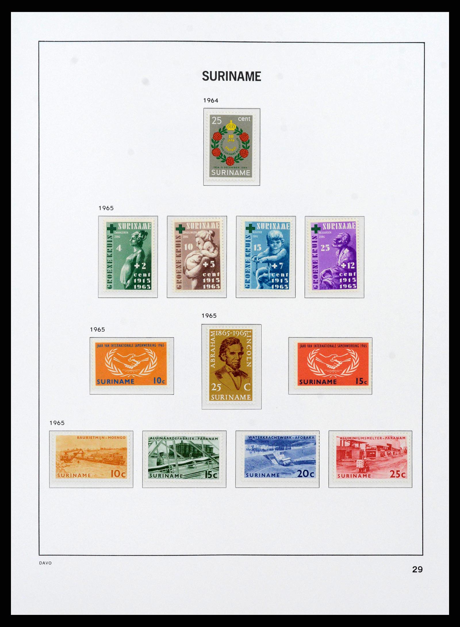38466 0030 - Postzegelverzameling 38466 Suriname 1873-1975.