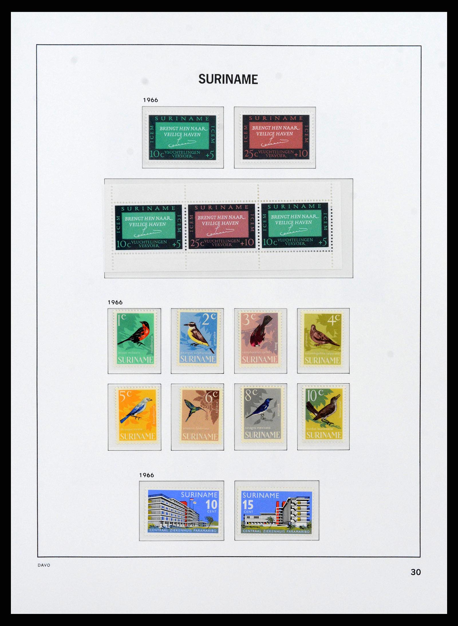 38466 0032 - Postzegelverzameling 38466 Suriname 1873-1975.