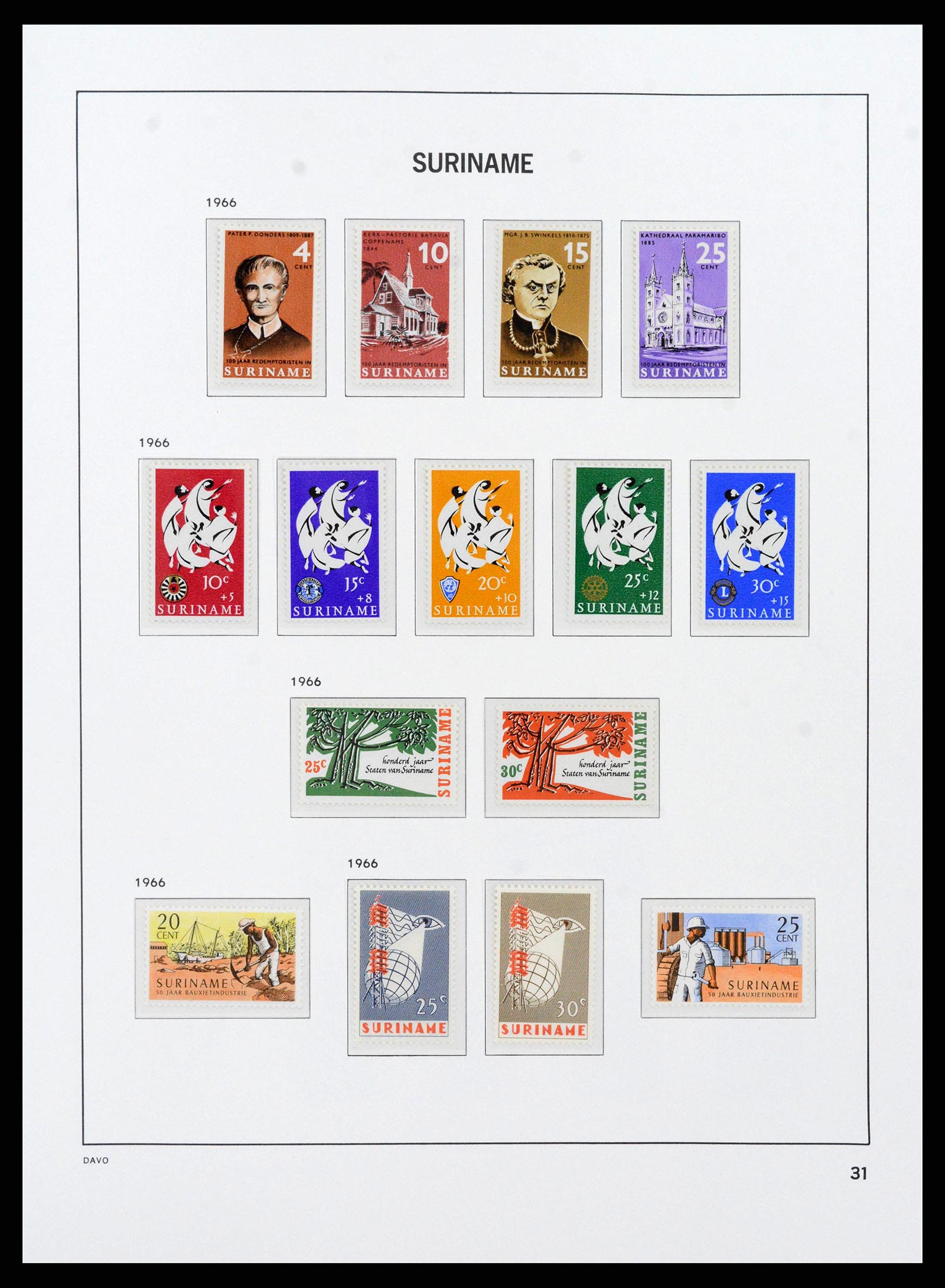 38466 0033 - Postzegelverzameling 38466 Suriname 1873-1975.