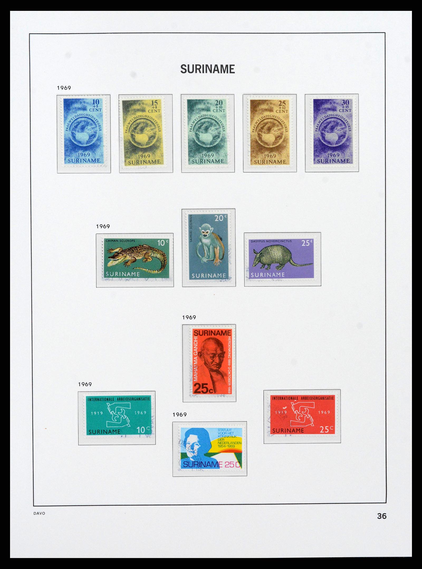 38466 0040 - Postzegelverzameling 38466 Suriname 1873-1975.