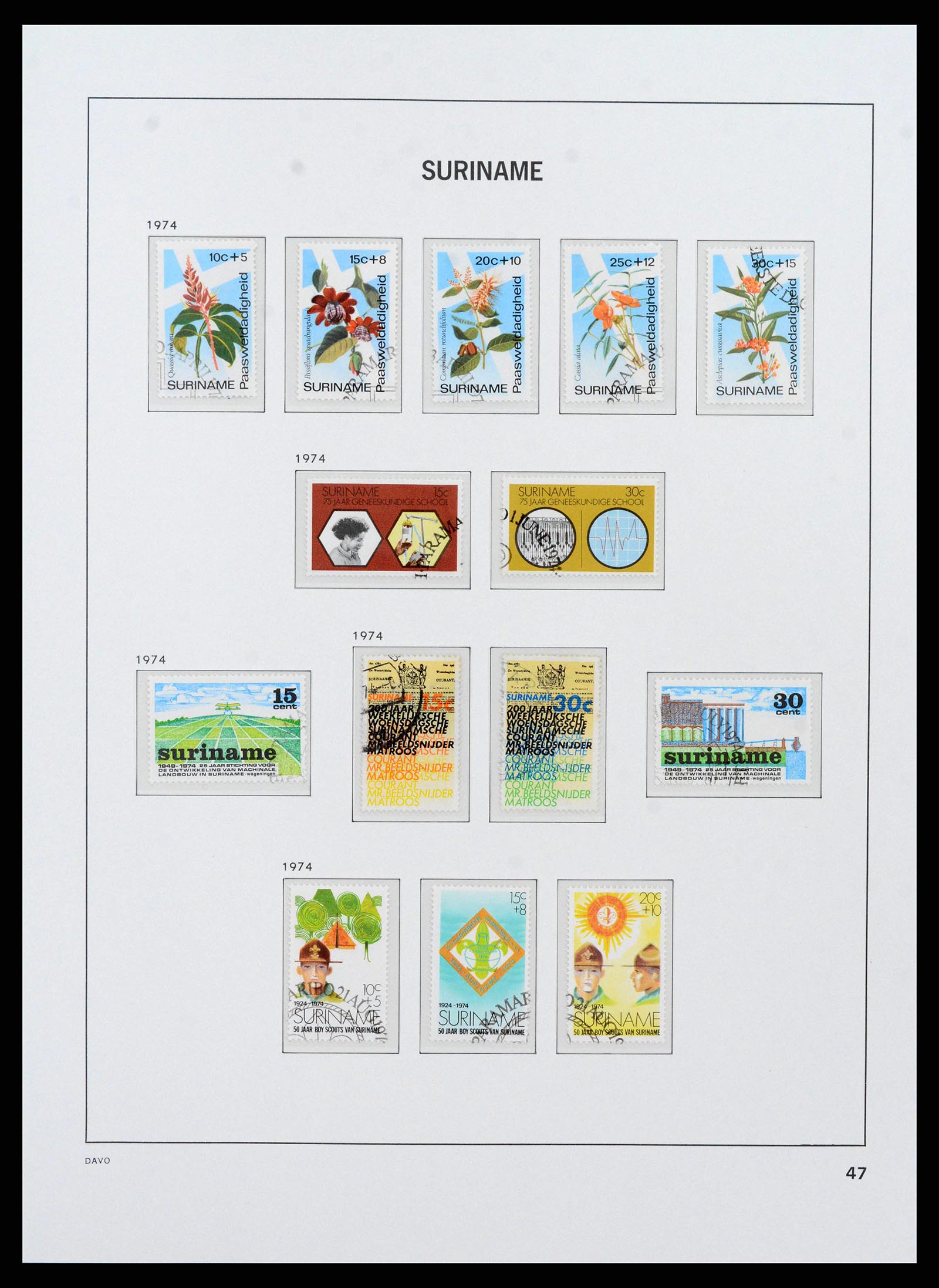 38466 0062 - Postzegelverzameling 38466 Suriname 1873-1975.