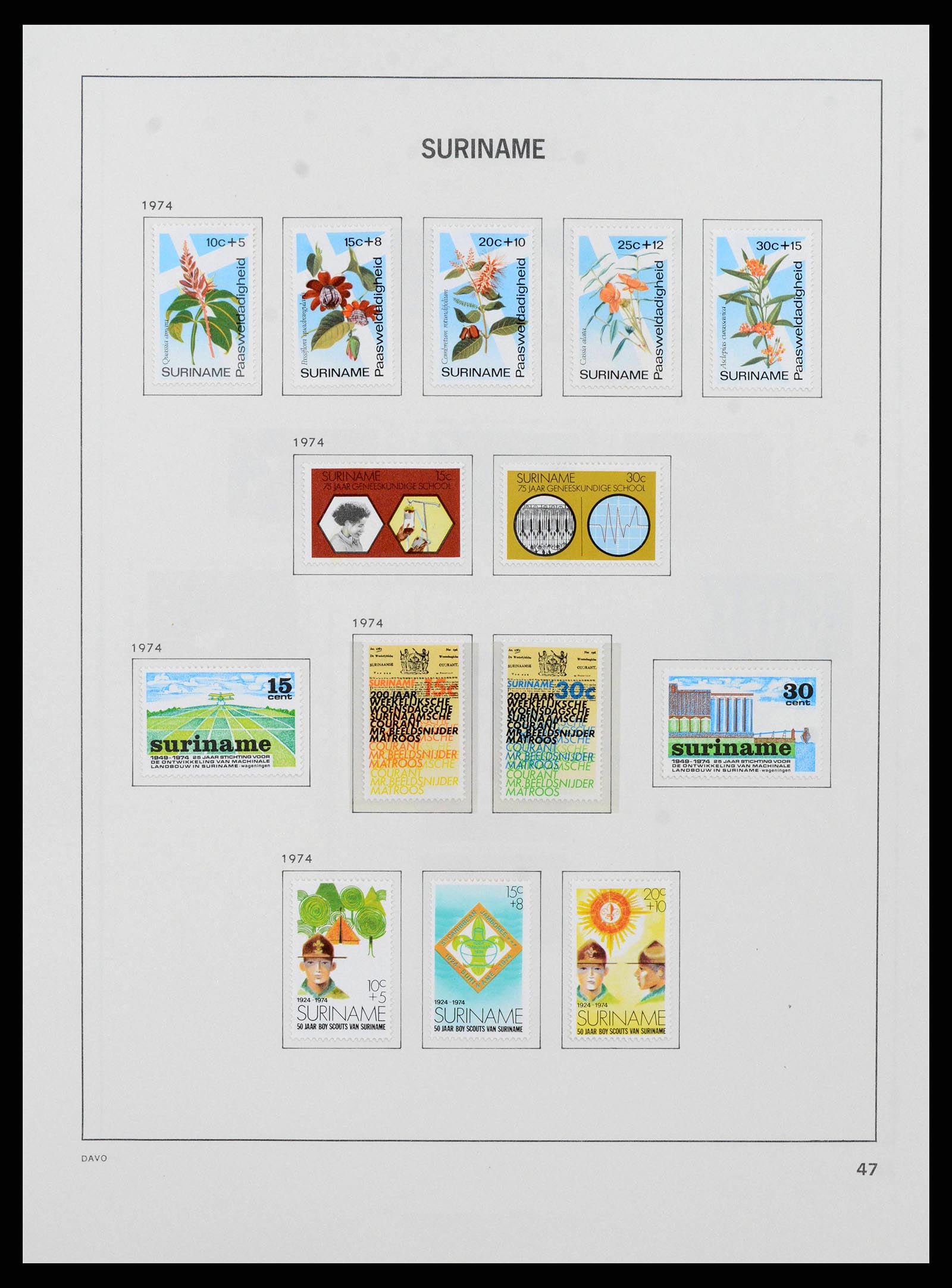 38466 0063 - Postzegelverzameling 38466 Suriname 1873-1975.