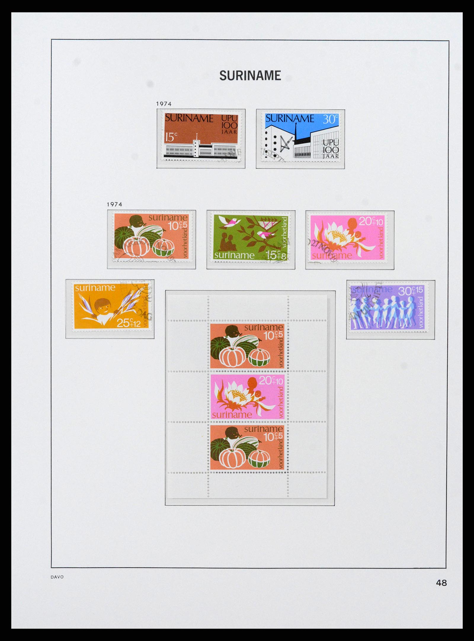 38466 0064 - Postzegelverzameling 38466 Suriname 1873-1975.