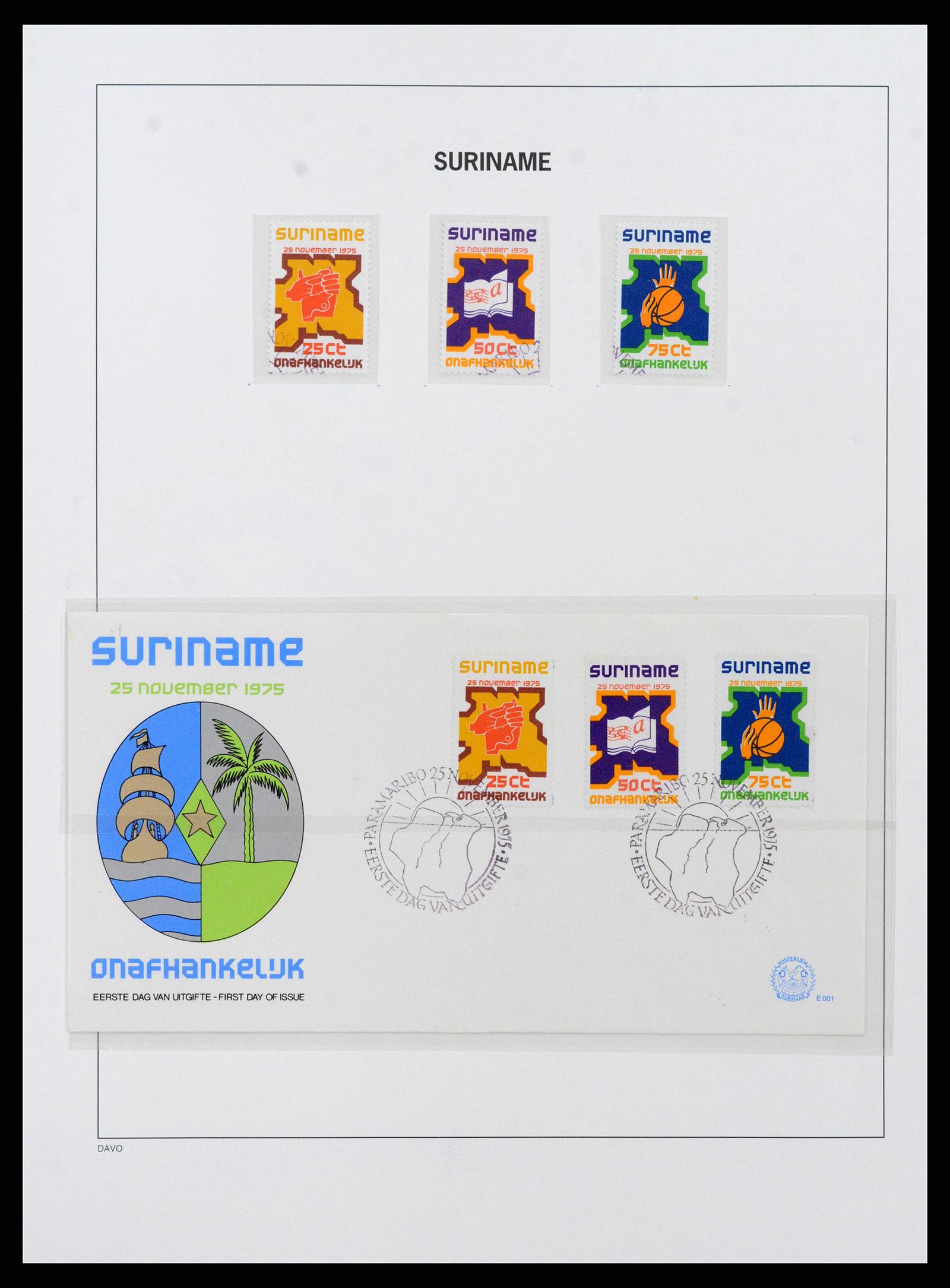 38466 0070 - Postzegelverzameling 38466 Suriname 1873-1975.