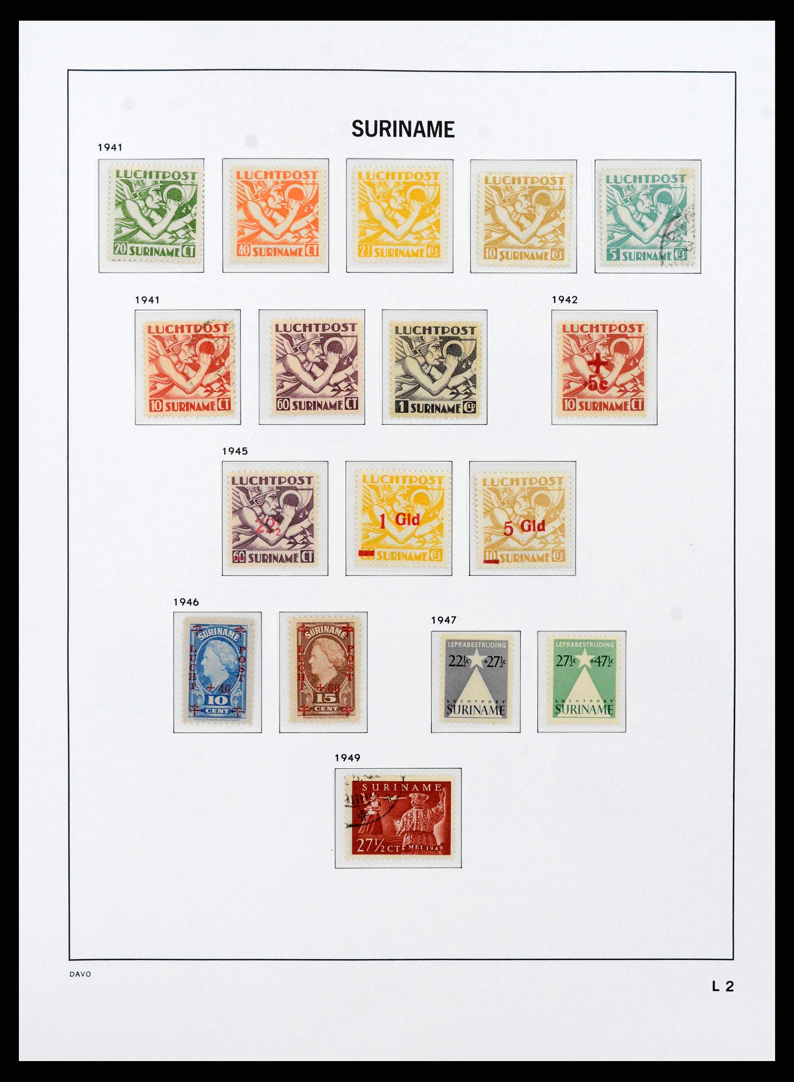 38466 0073 - Postzegelverzameling 38466 Suriname 1873-1975.