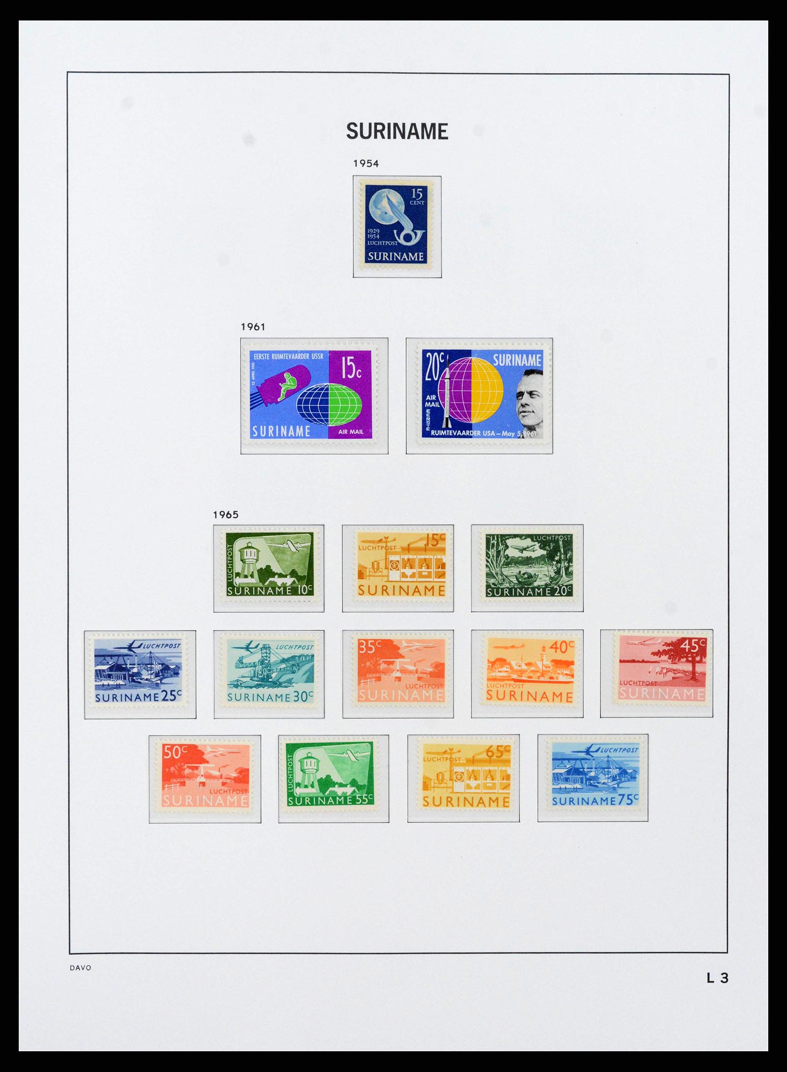 38466 0074 - Postzegelverzameling 38466 Suriname 1873-1975.