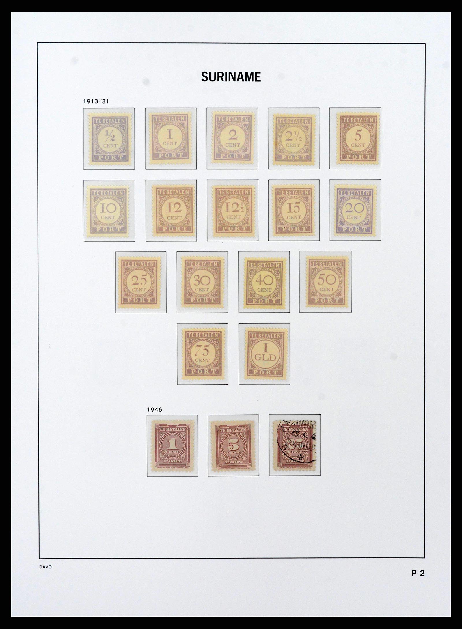 38466 0078 - Postzegelverzameling 38466 Suriname 1873-1975.