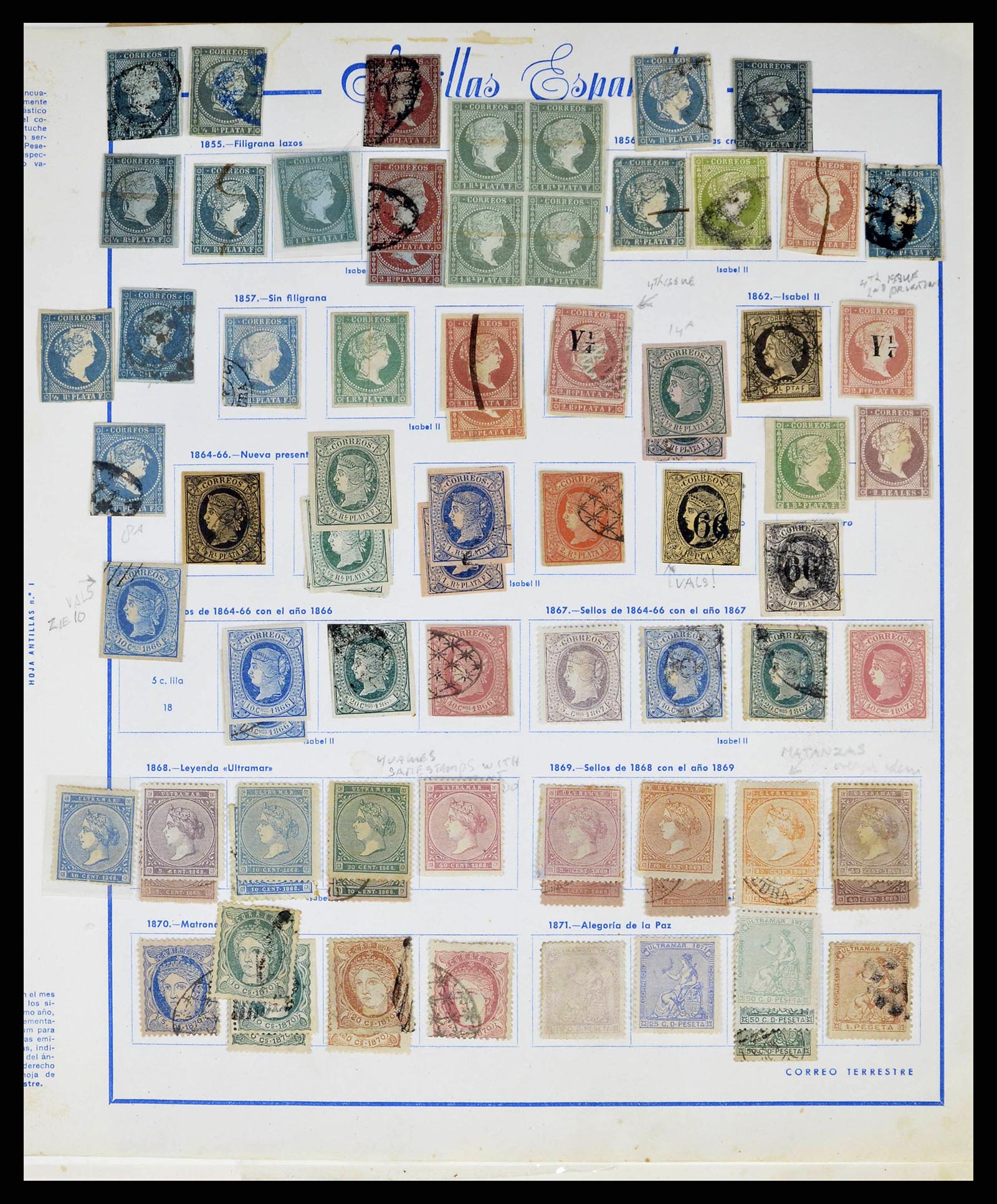 38467 0001 - Postzegelverzameling 38467 Cuba 1855-1962.