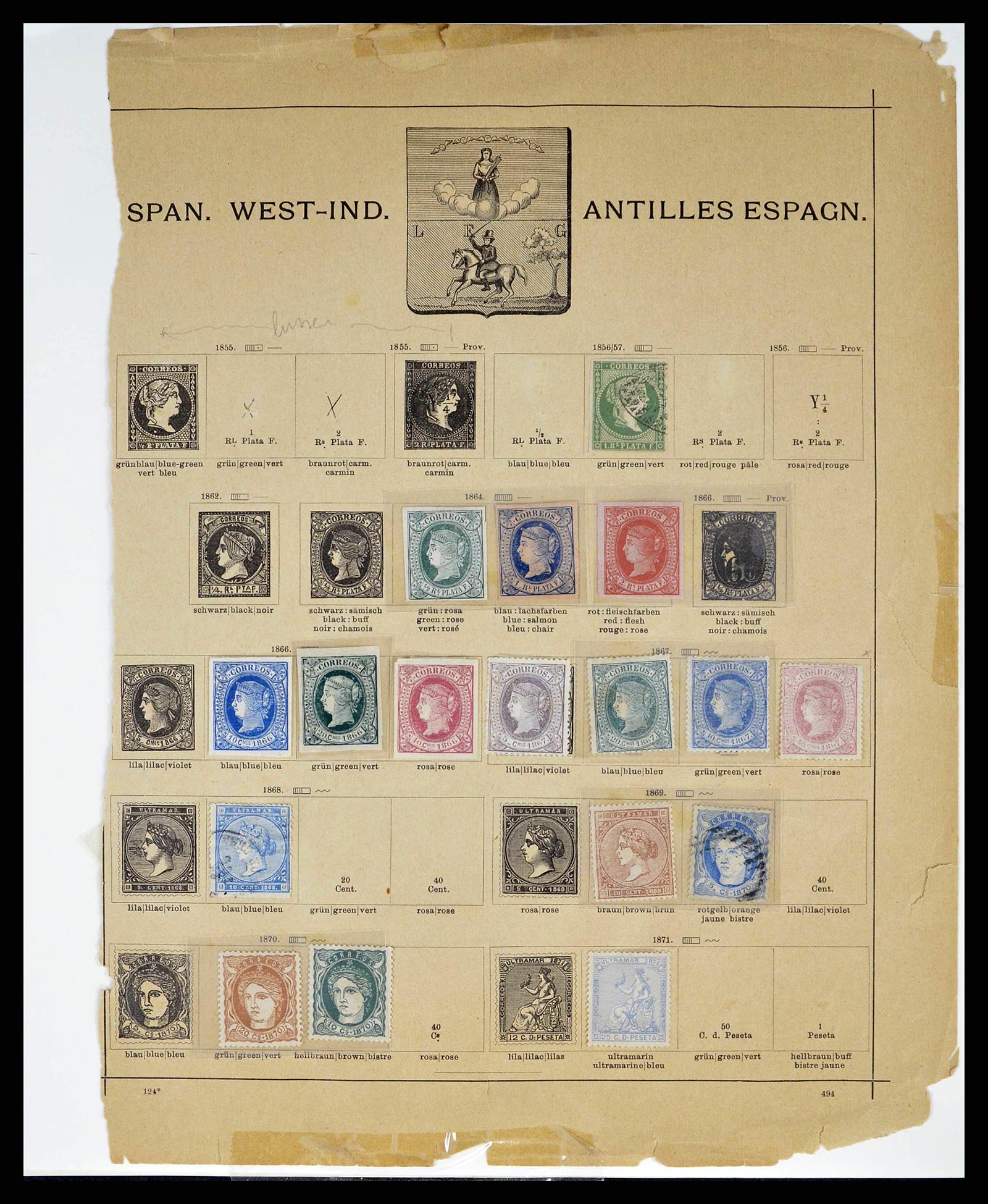 38467 0002 - Postzegelverzameling 38467 Cuba 1855-1962.