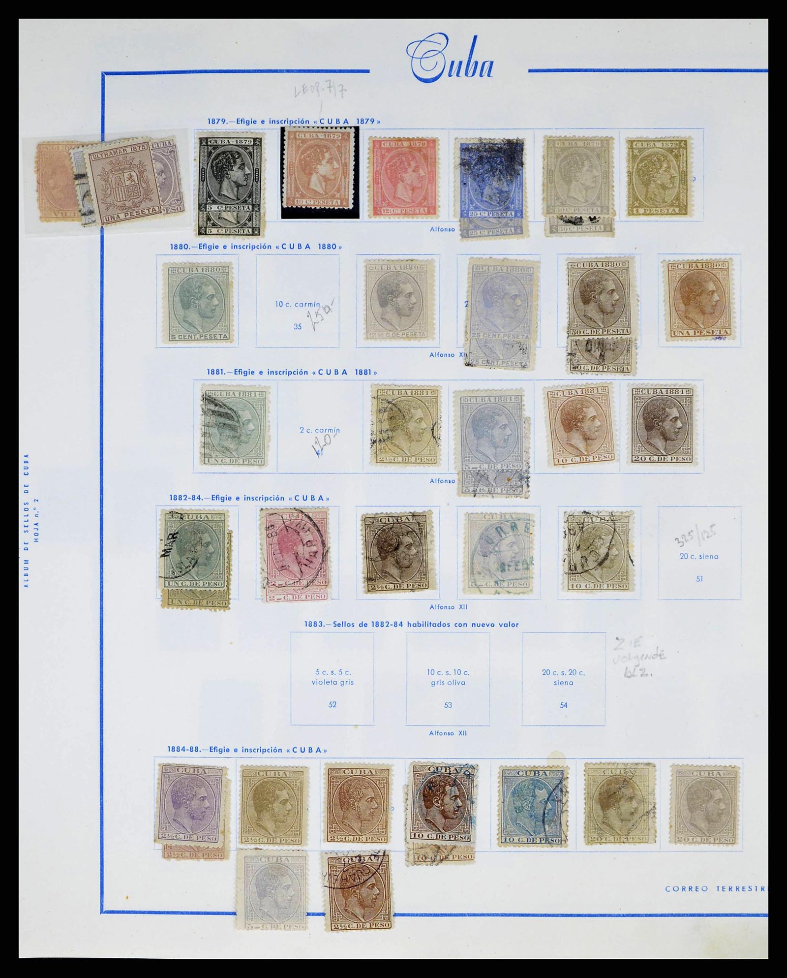 38467 0004 - Postzegelverzameling 38467 Cuba 1855-1962.