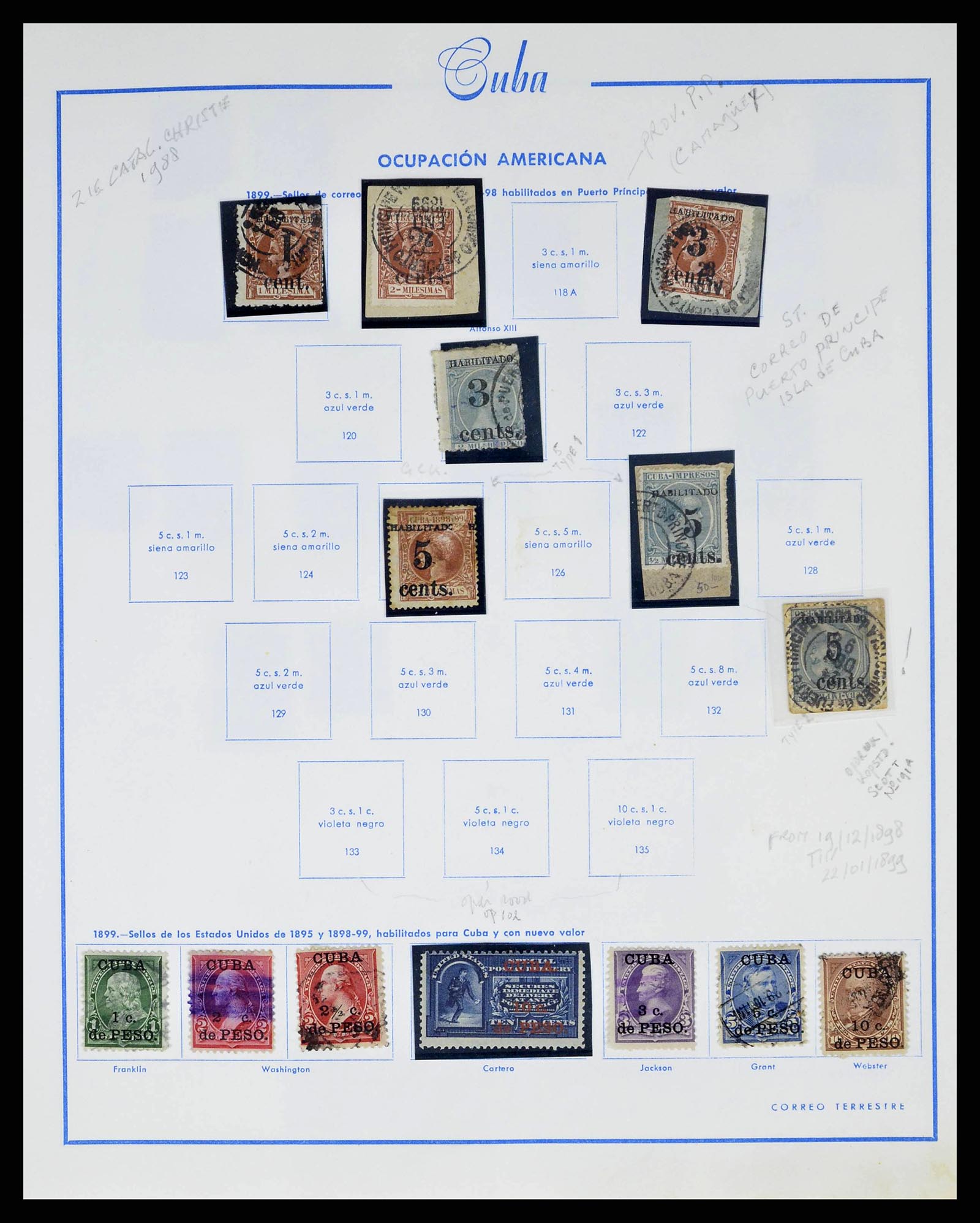 38467 0006 - Postzegelverzameling 38467 Cuba 1855-1962.