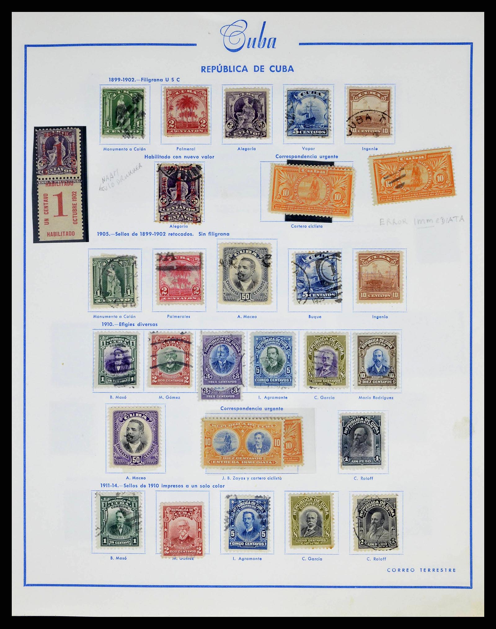 38467 0008 - Postzegelverzameling 38467 Cuba 1855-1962.