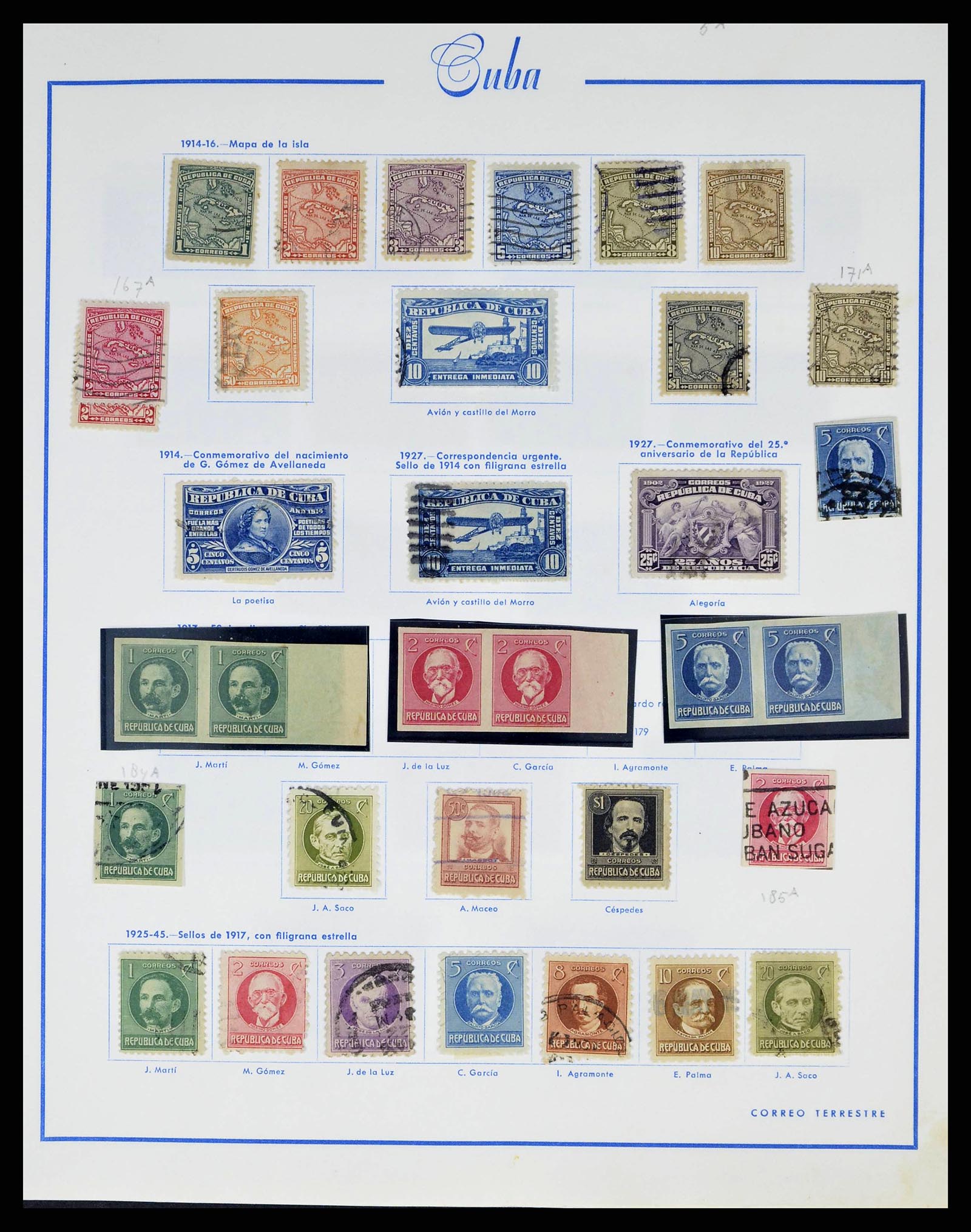 38467 0009 - Postzegelverzameling 38467 Cuba 1855-1962.