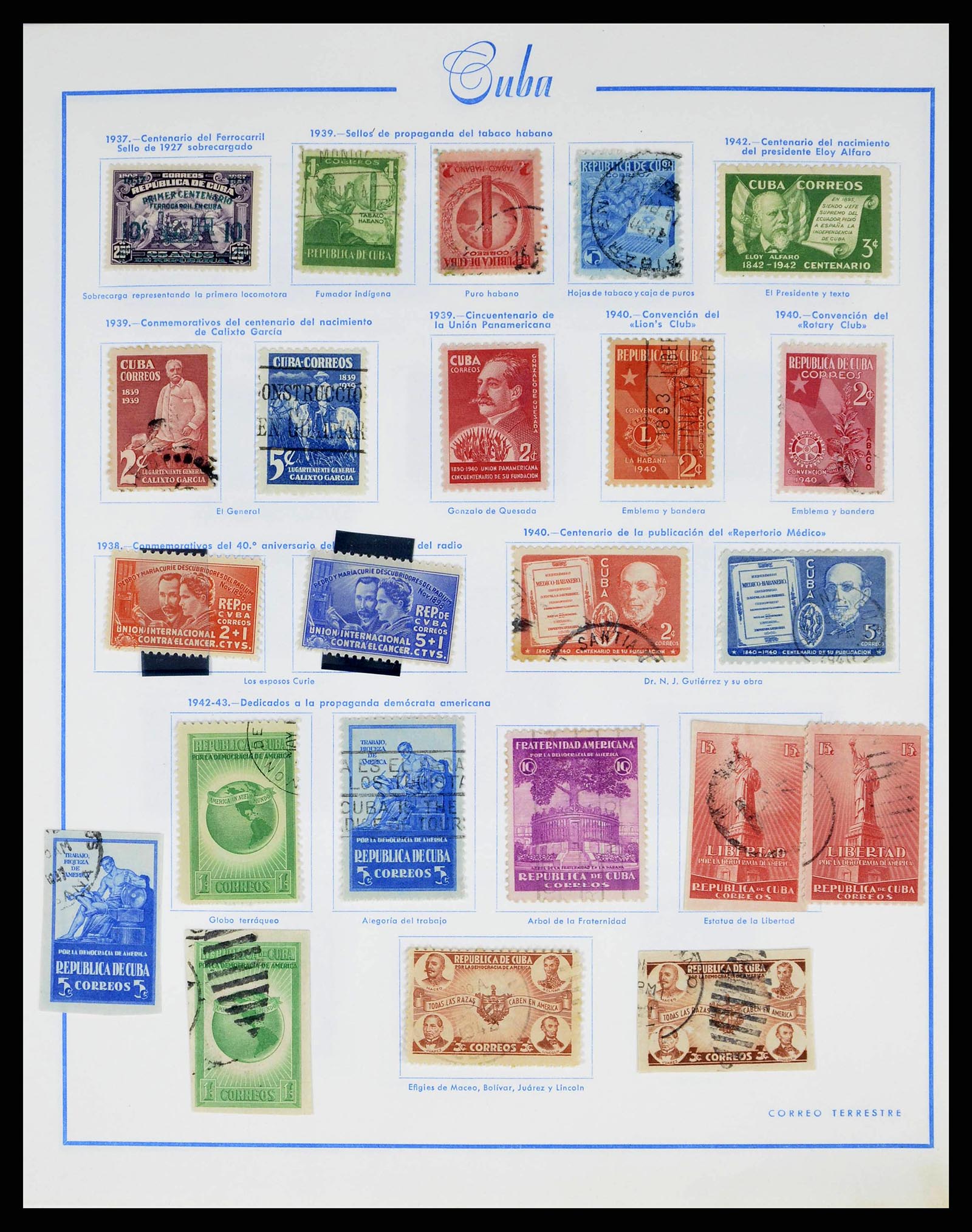 38467 0021 - Postzegelverzameling 38467 Cuba 1855-1962.