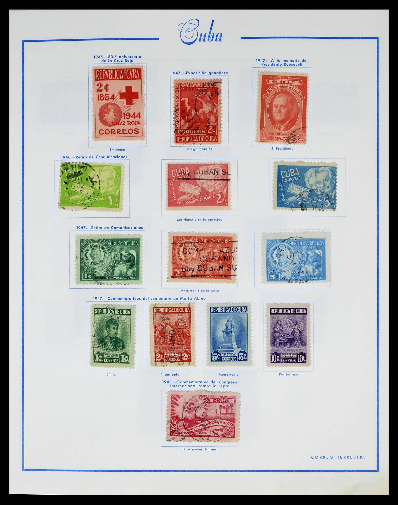 38467 0024 - Postzegelverzameling 38467 Cuba 1855-1962.