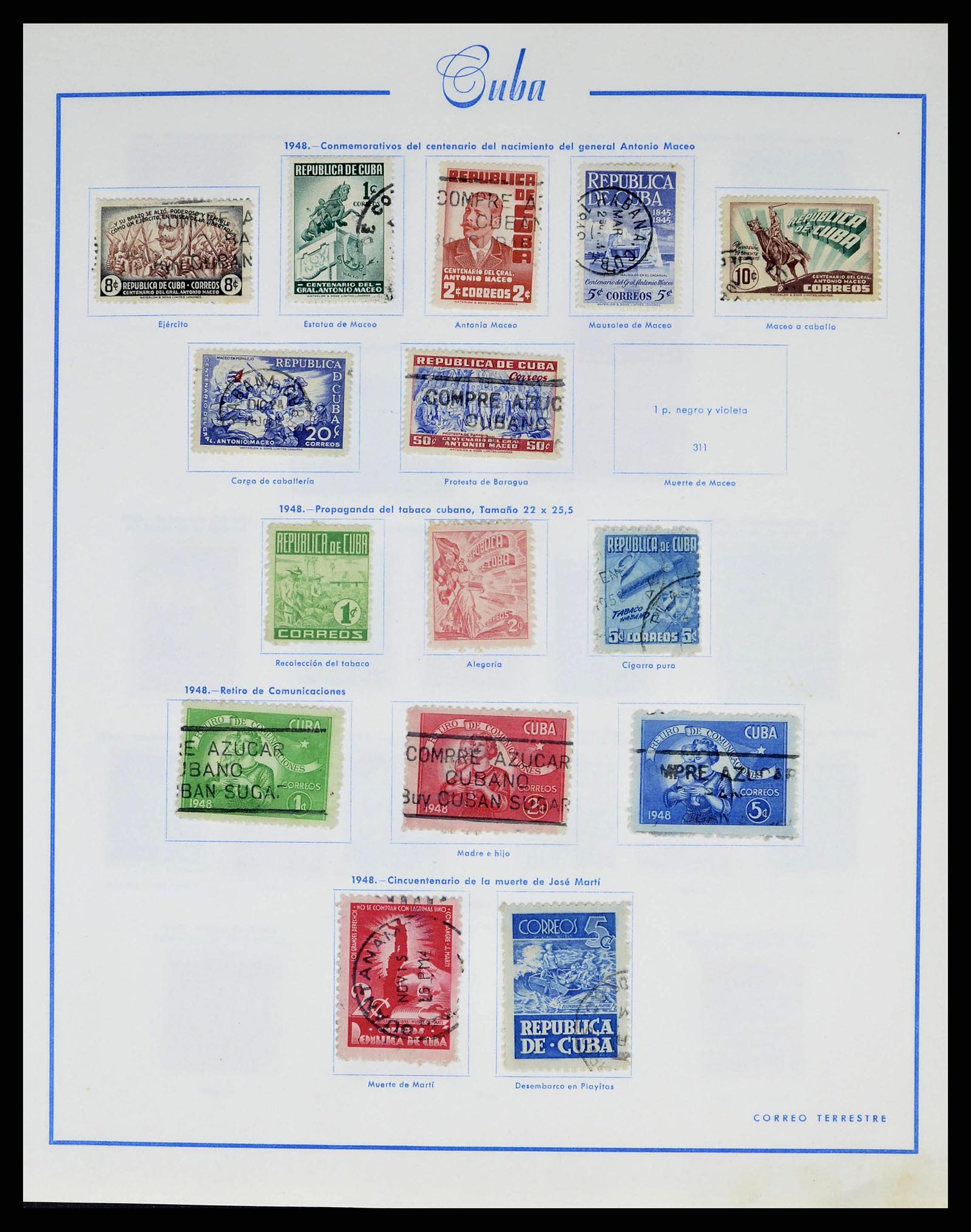 38467 0025 - Postzegelverzameling 38467 Cuba 1855-1962.