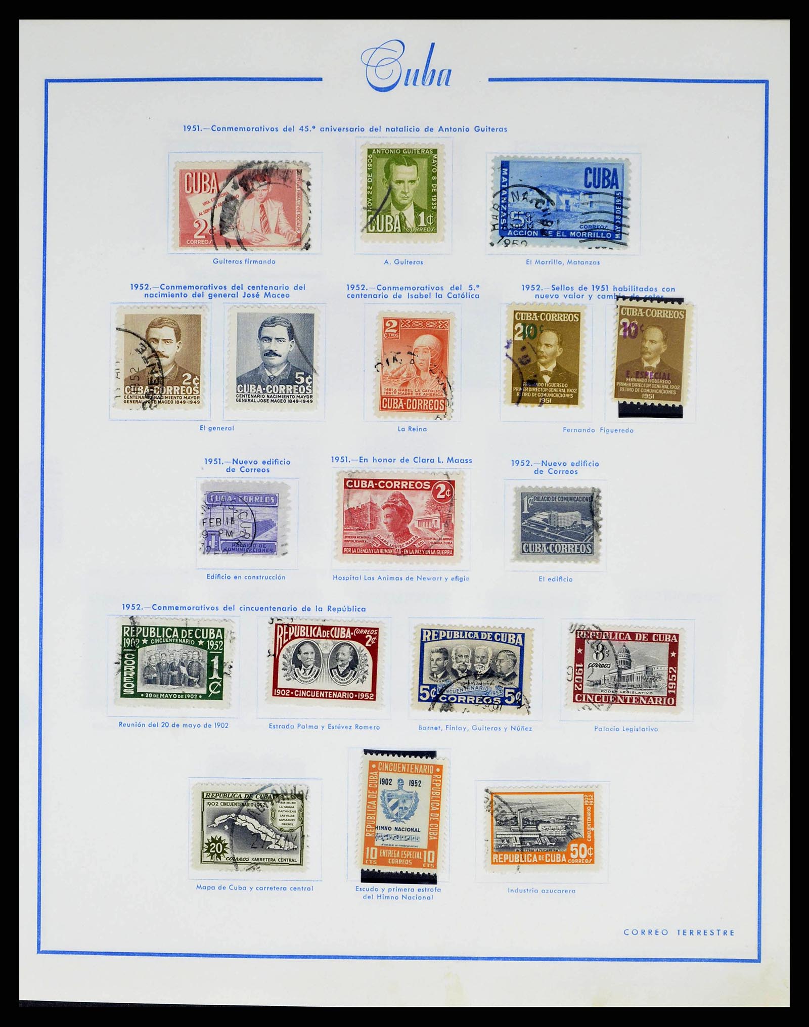 38467 0028 - Postzegelverzameling 38467 Cuba 1855-1962.