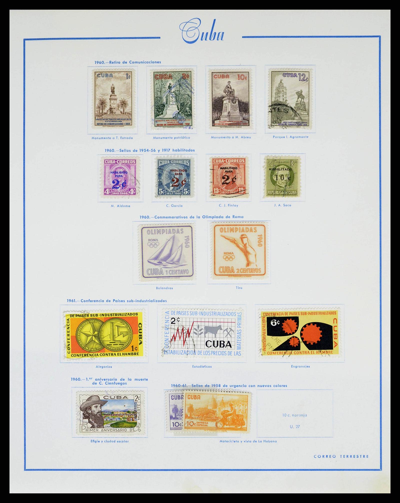 38467 0039 - Postzegelverzameling 38467 Cuba 1855-1962.