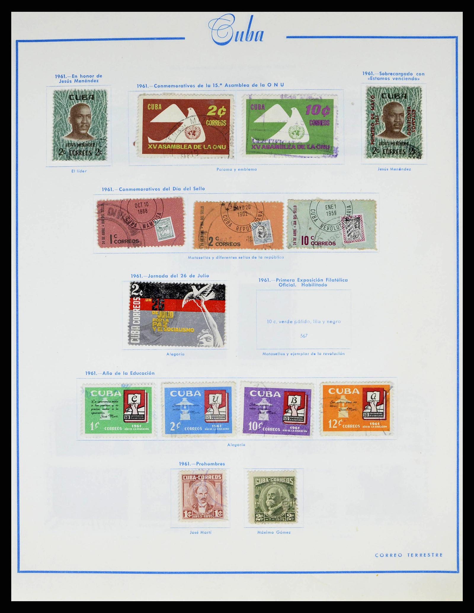 38467 0044 - Postzegelverzameling 38467 Cuba 1855-1962.