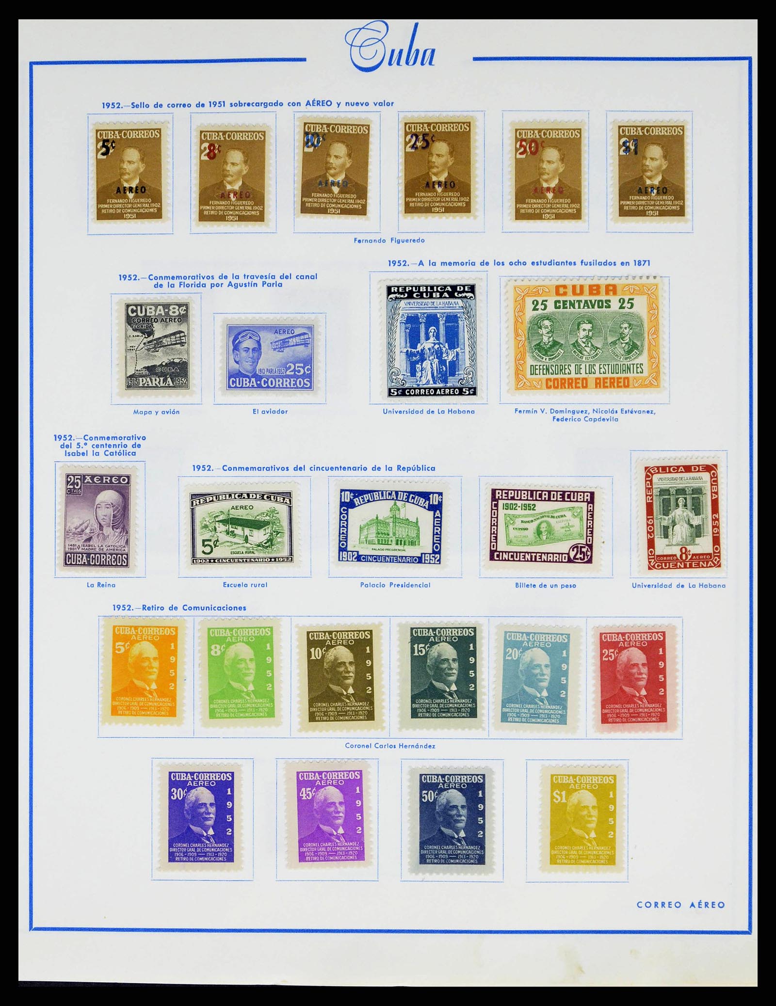 38467 0052 - Postzegelverzameling 38467 Cuba 1855-1962.