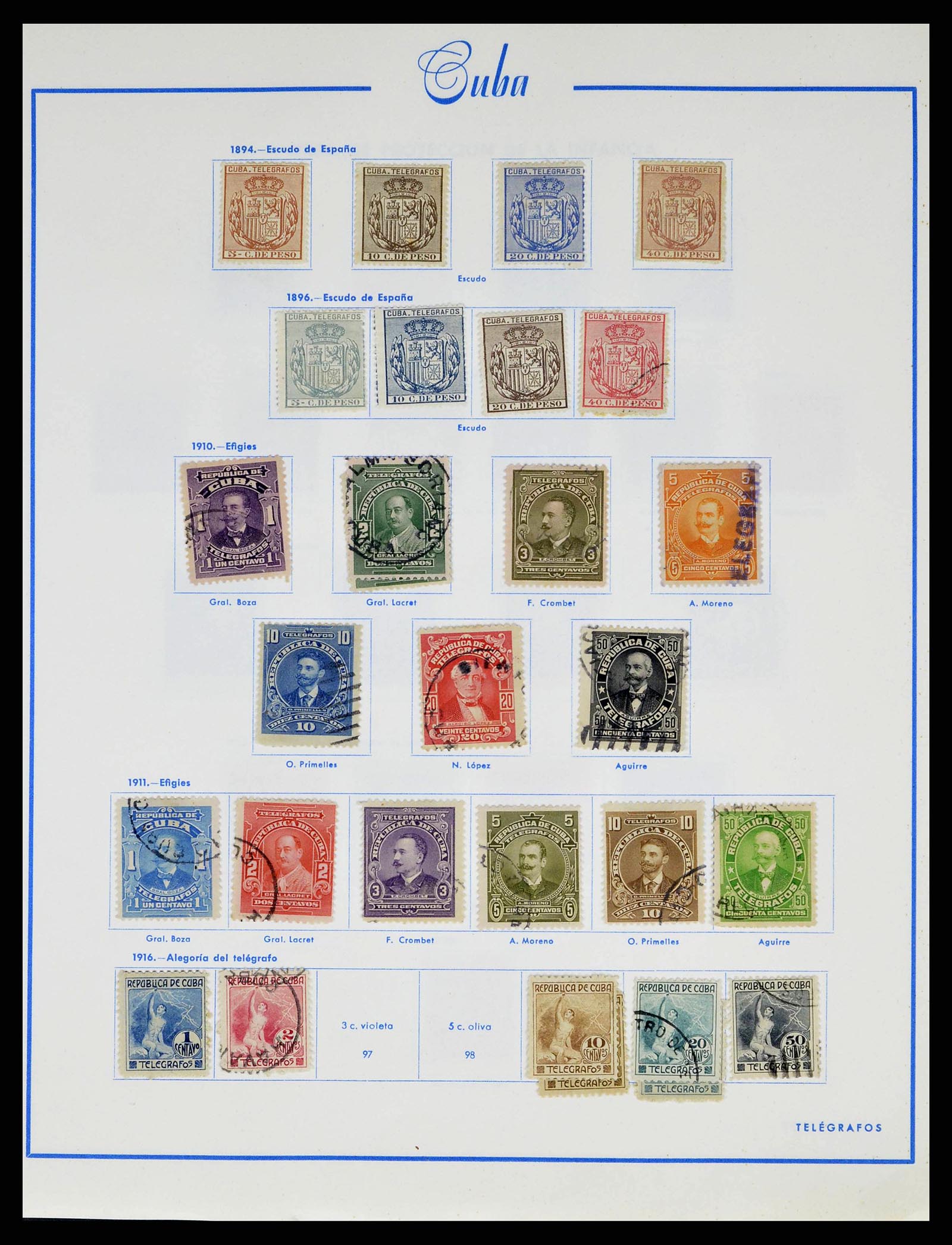 38467 0069 - Postzegelverzameling 38467 Cuba 1855-1962.