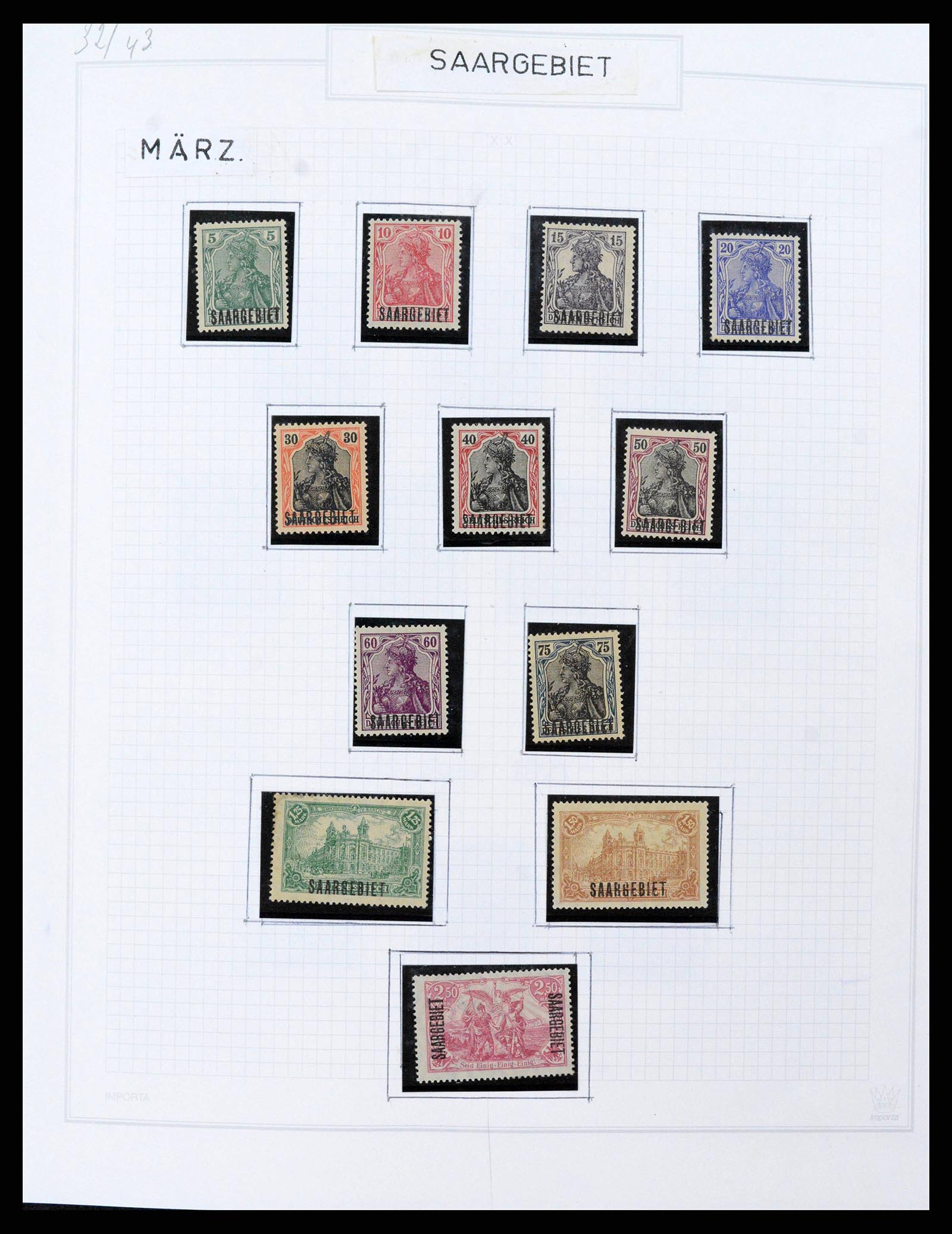 38469 0003 - Postzegelverzameling 38469 Duitse gebieden 1920-1959.