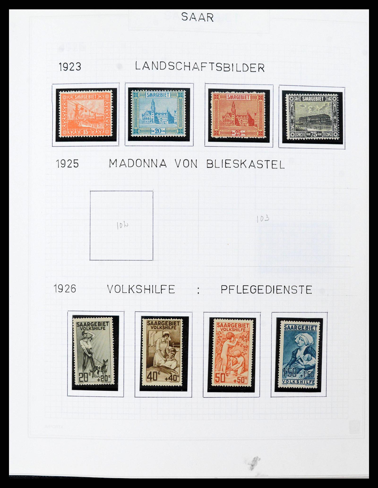 38469 0008 - Postzegelverzameling 38469 Duitse gebieden 1920-1959.