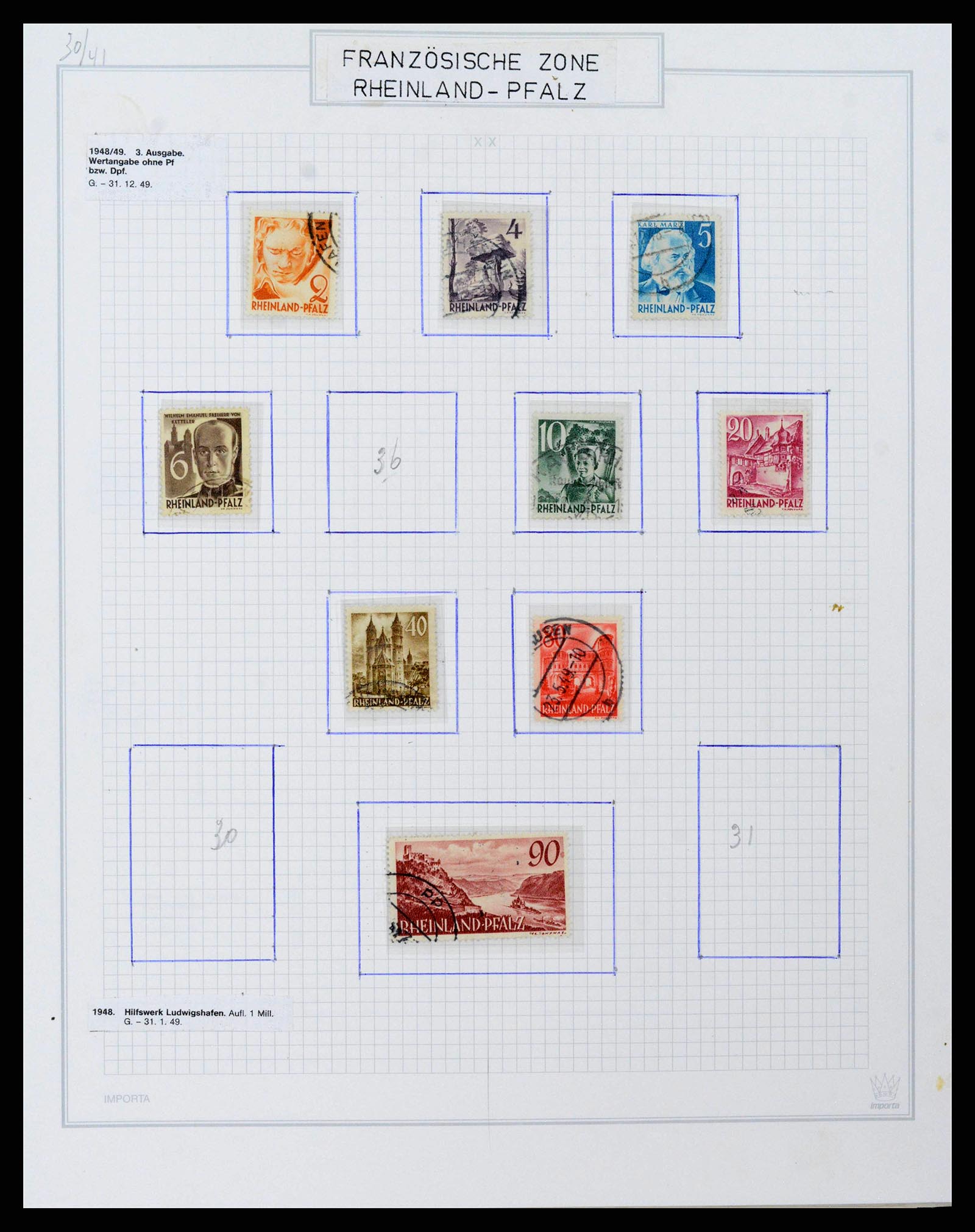38469 0141 - Stamp collection 38469 German territories 1920-1959.