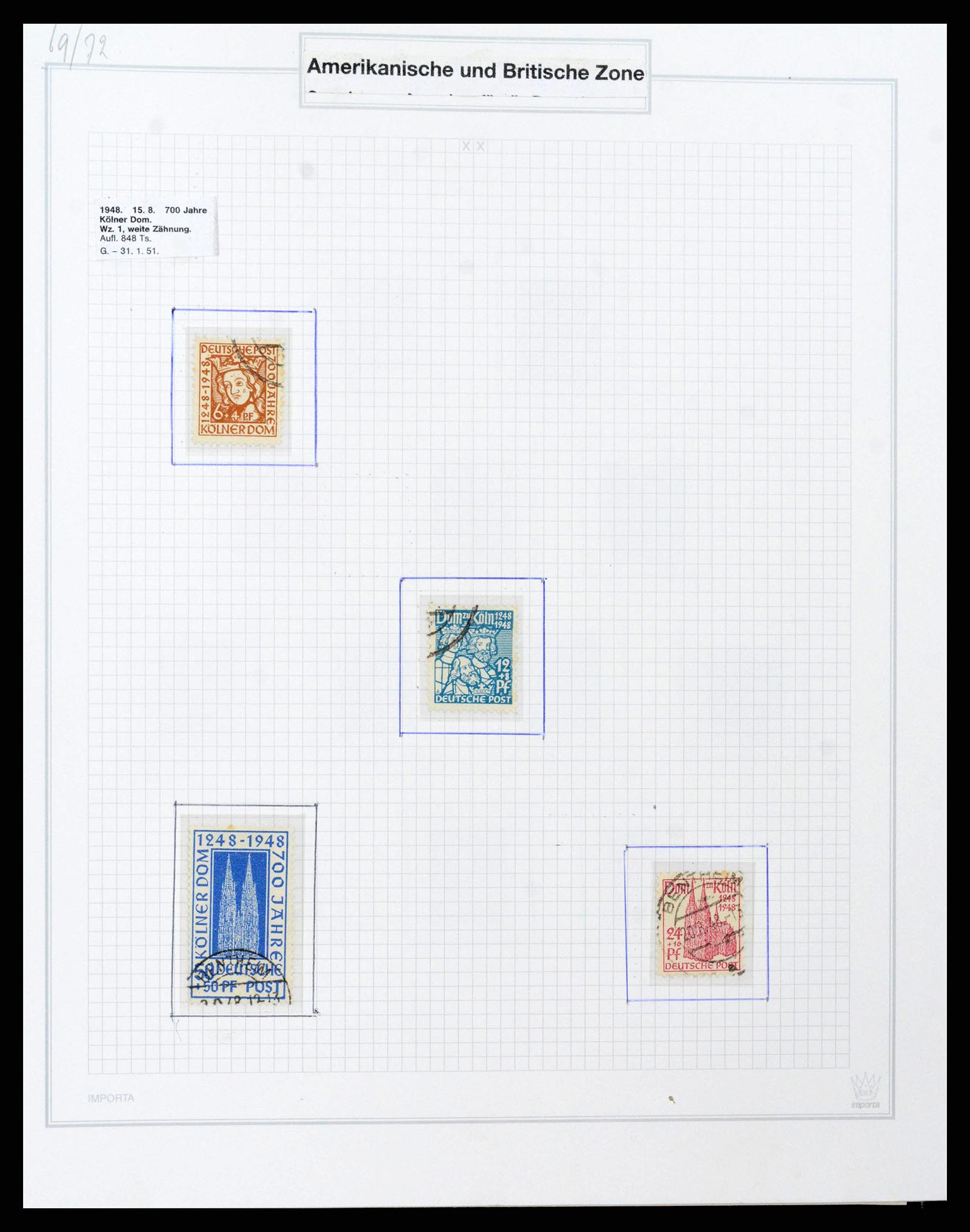 38469 0152 - Stamp collection 38469 German territories 1920-1959.
