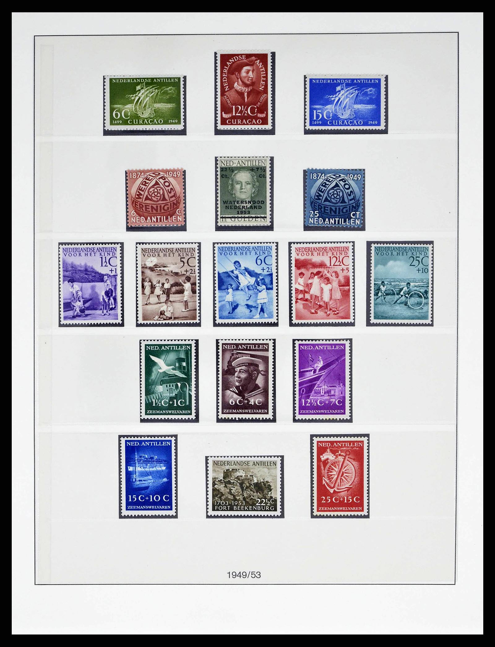 38470 0025 - Postzegelverzameling 38470 Curaçao/Antillen 1873-1980.