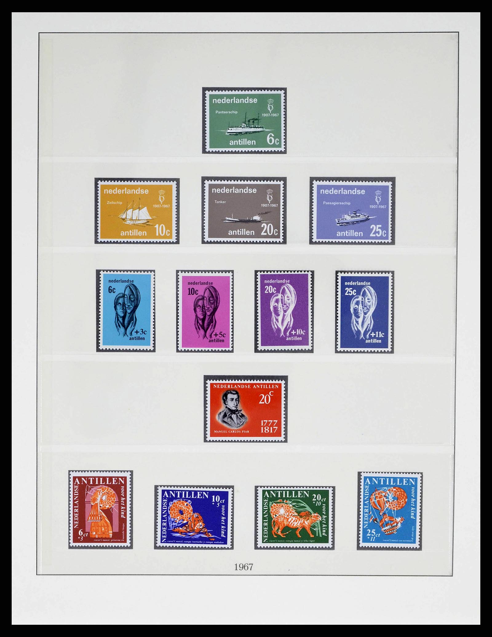 38470 0037 - Postzegelverzameling 38470 Curaçao/Antillen 1873-1980.