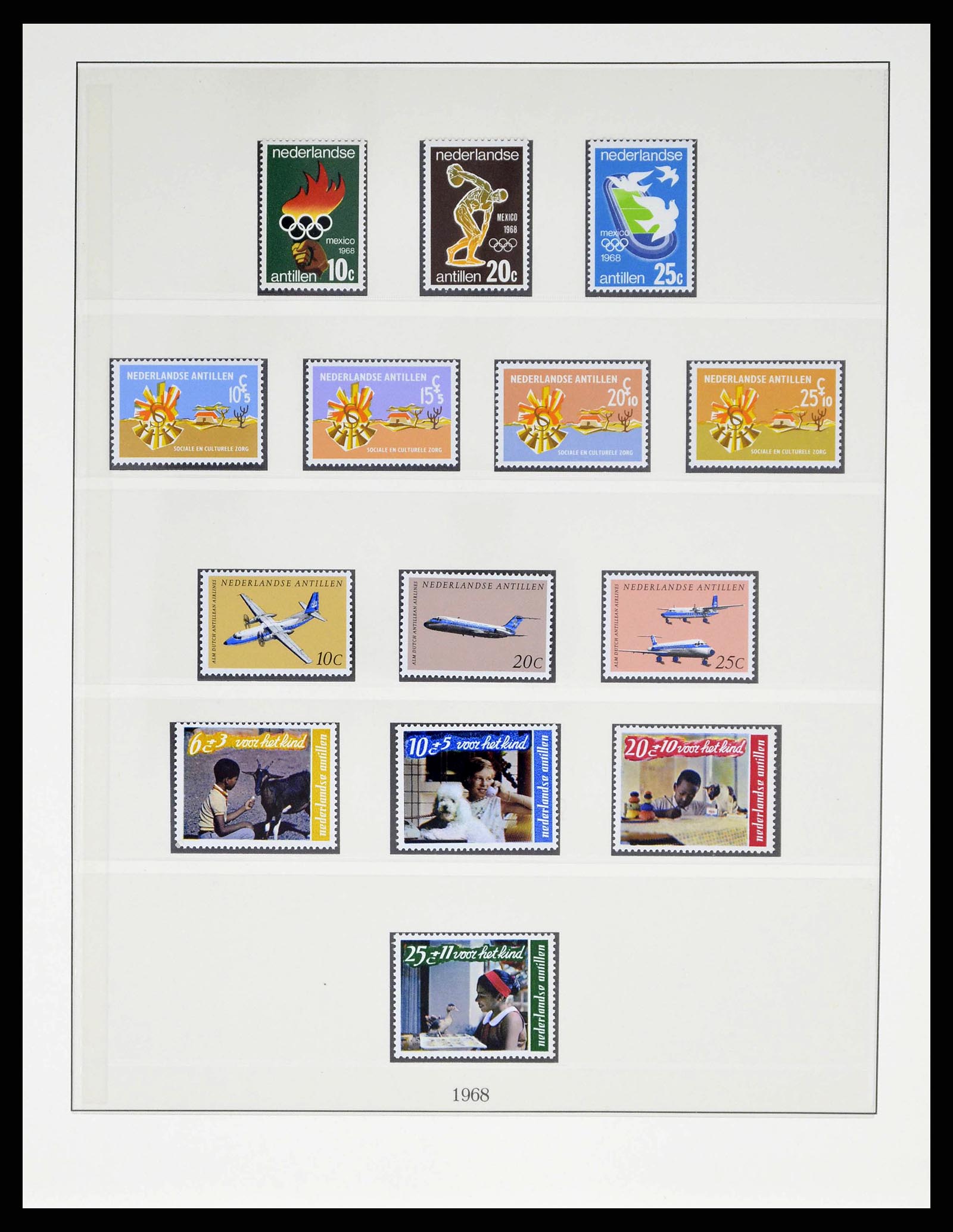 38470 0038 - Postzegelverzameling 38470 Curaçao/Antillen 1873-1980.